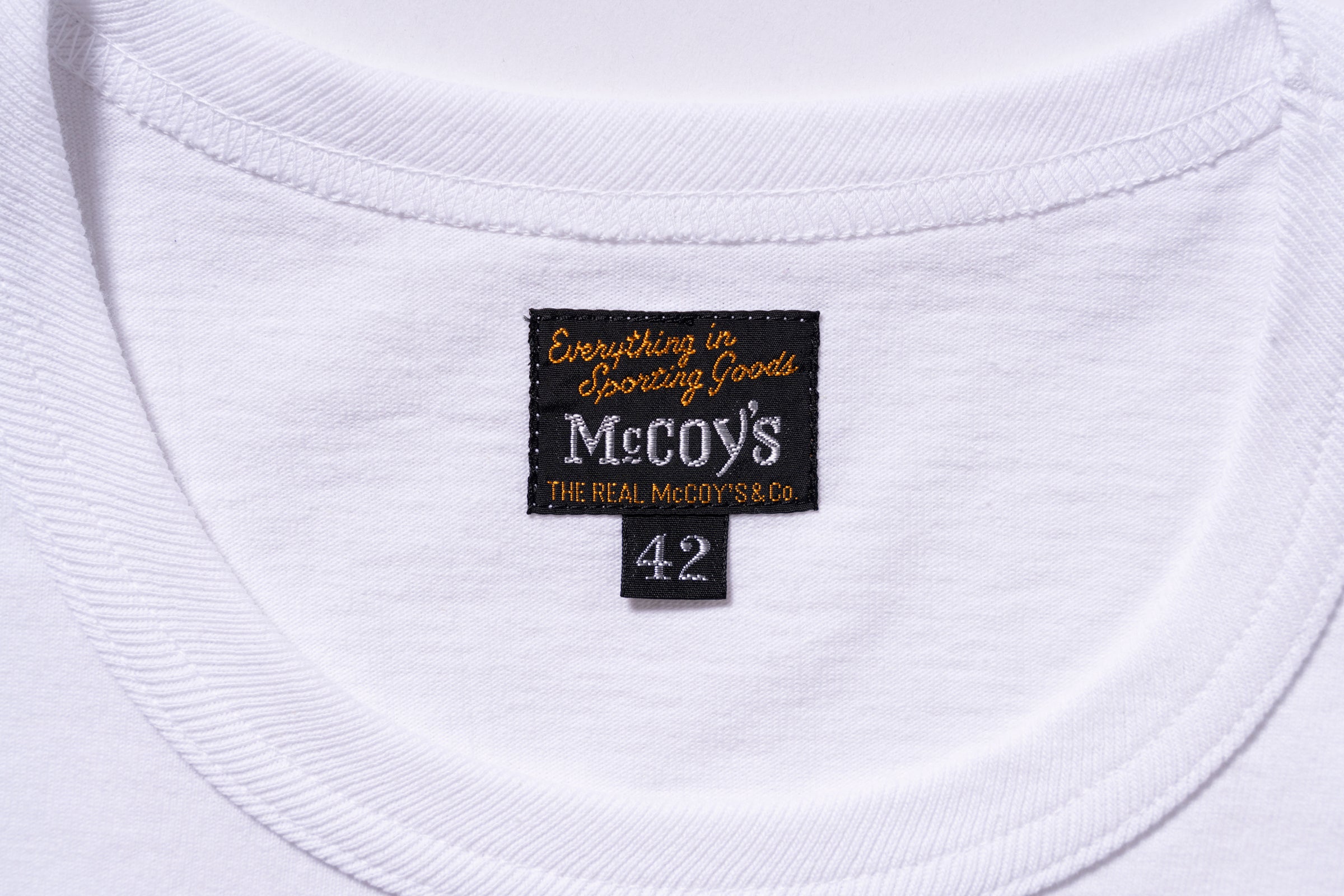 THE REAL McCOY'S LOGO TEE S/S 'WHITE LOGO' – The Real McCoy's