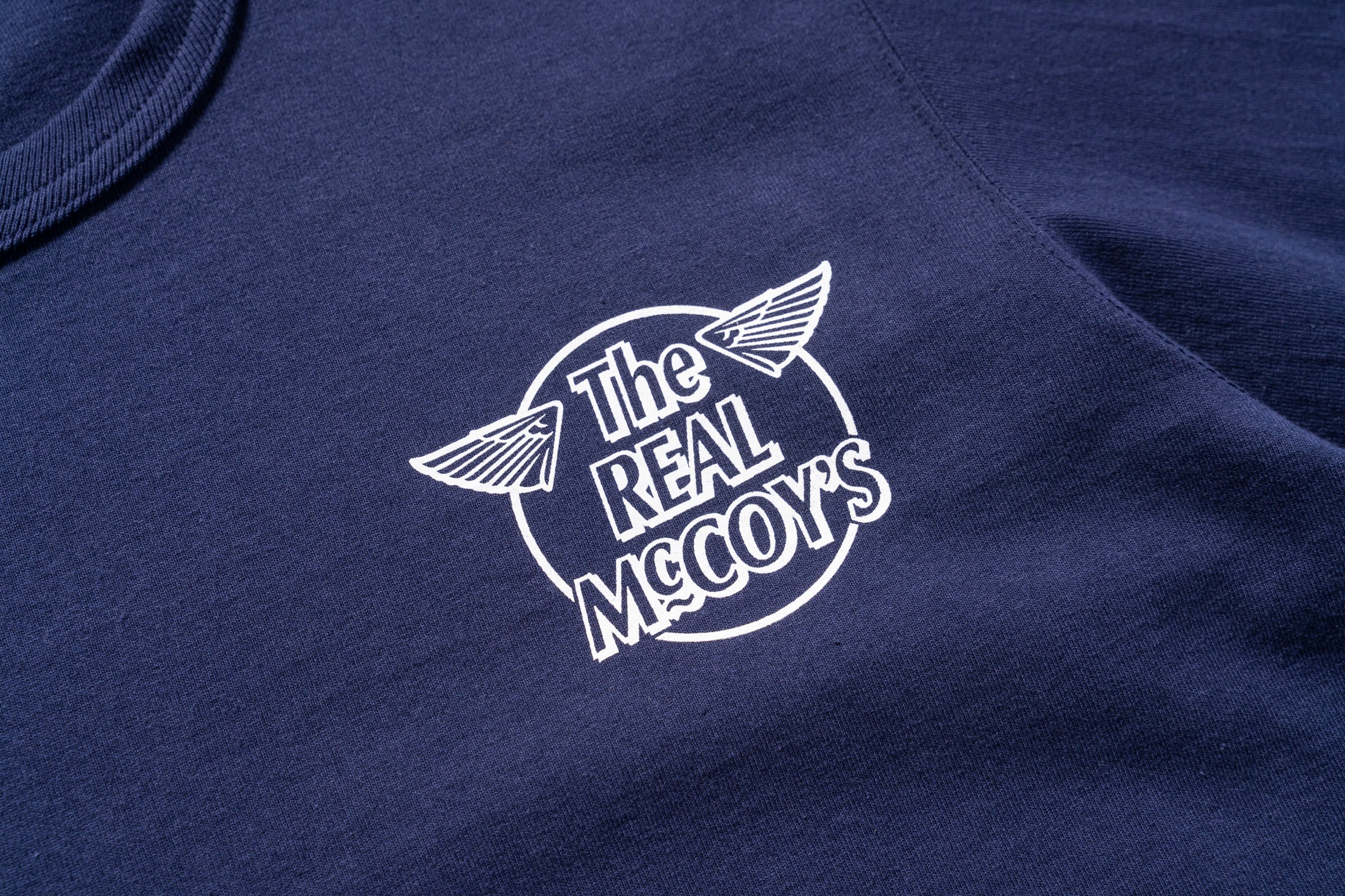 THE REAL McCOY'S LOGO TEE L/S 'WHITE LOGO' – The Real McCoy's