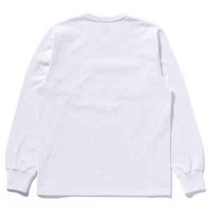 THE REAL McCOY'S LOGO TEE L/S ‘WHITE LOGO’