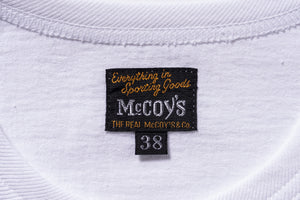 THE REAL McCOY'S LOGO TEE L/S ‘WHITE LOGO’