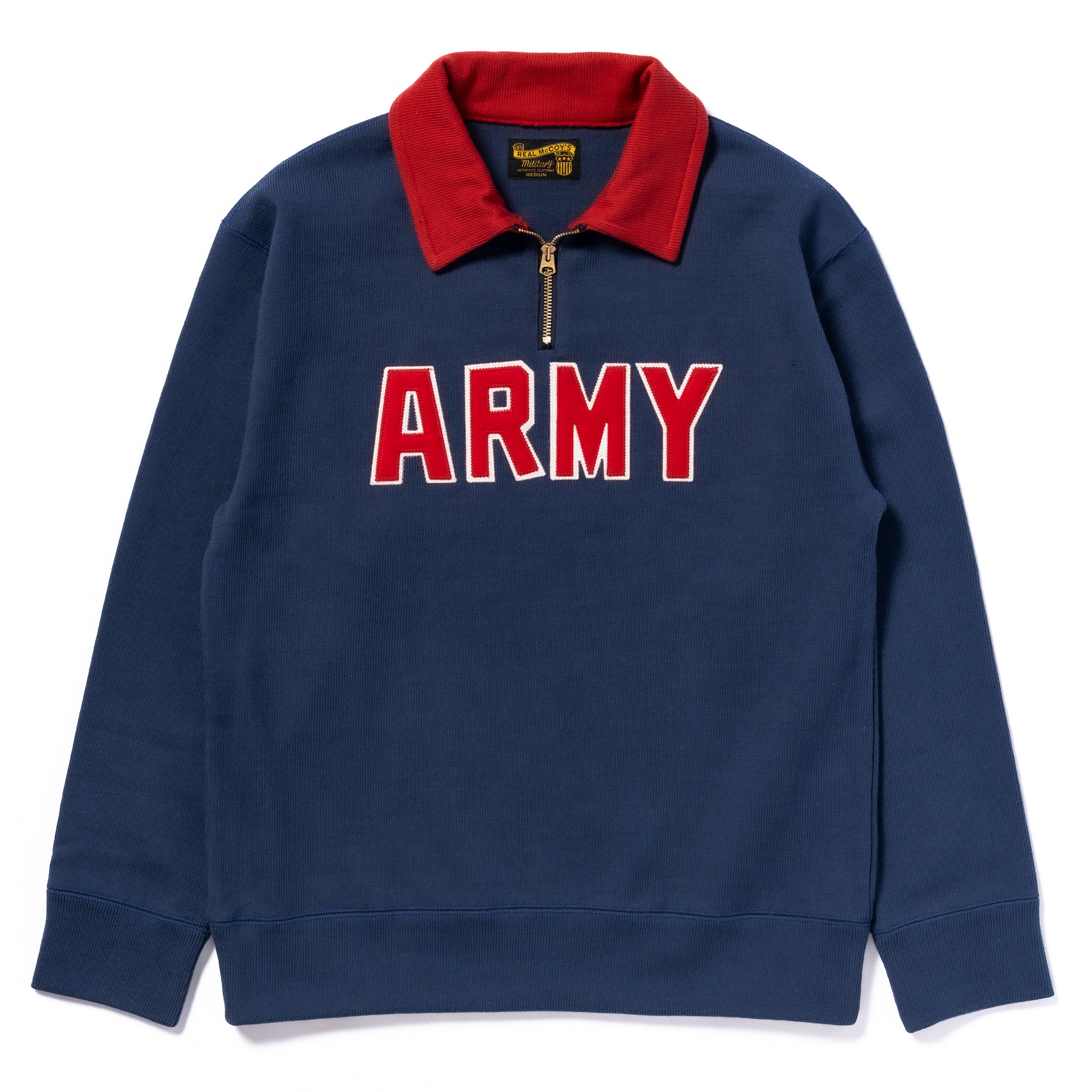 ATHLETIC HALF-ZIP JERSEY / ARMY – The Real McCoy's