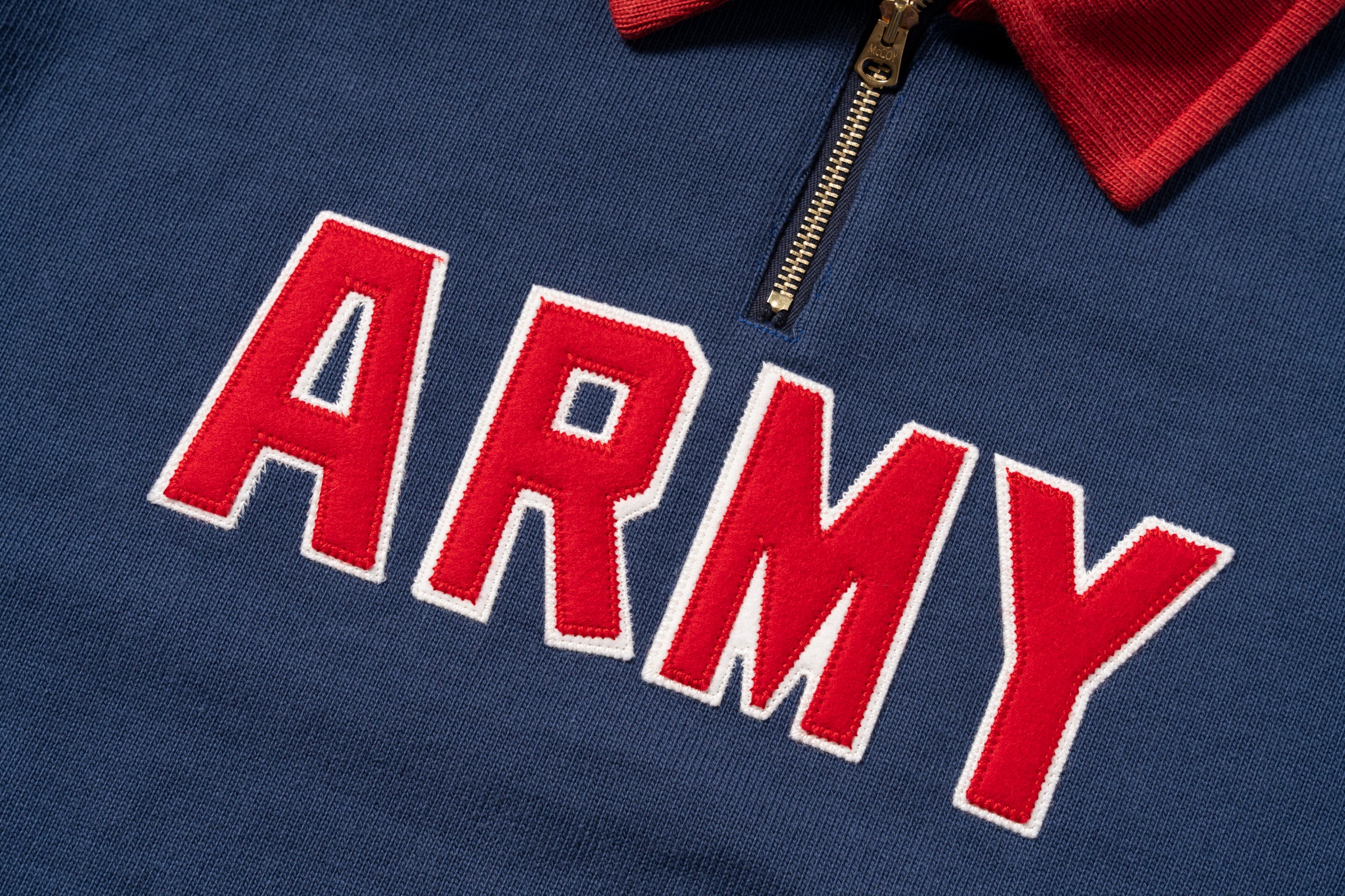 The REALMcCOY'S×Chippewa ATHLETIC HALF-ZIP JERSEY / ARMY – The Real McCoy's