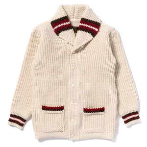 STRIPED SHAWL COLLAR CARDIGAN