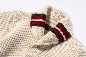 STRIPED SHAWL COLLAR CARDIGAN