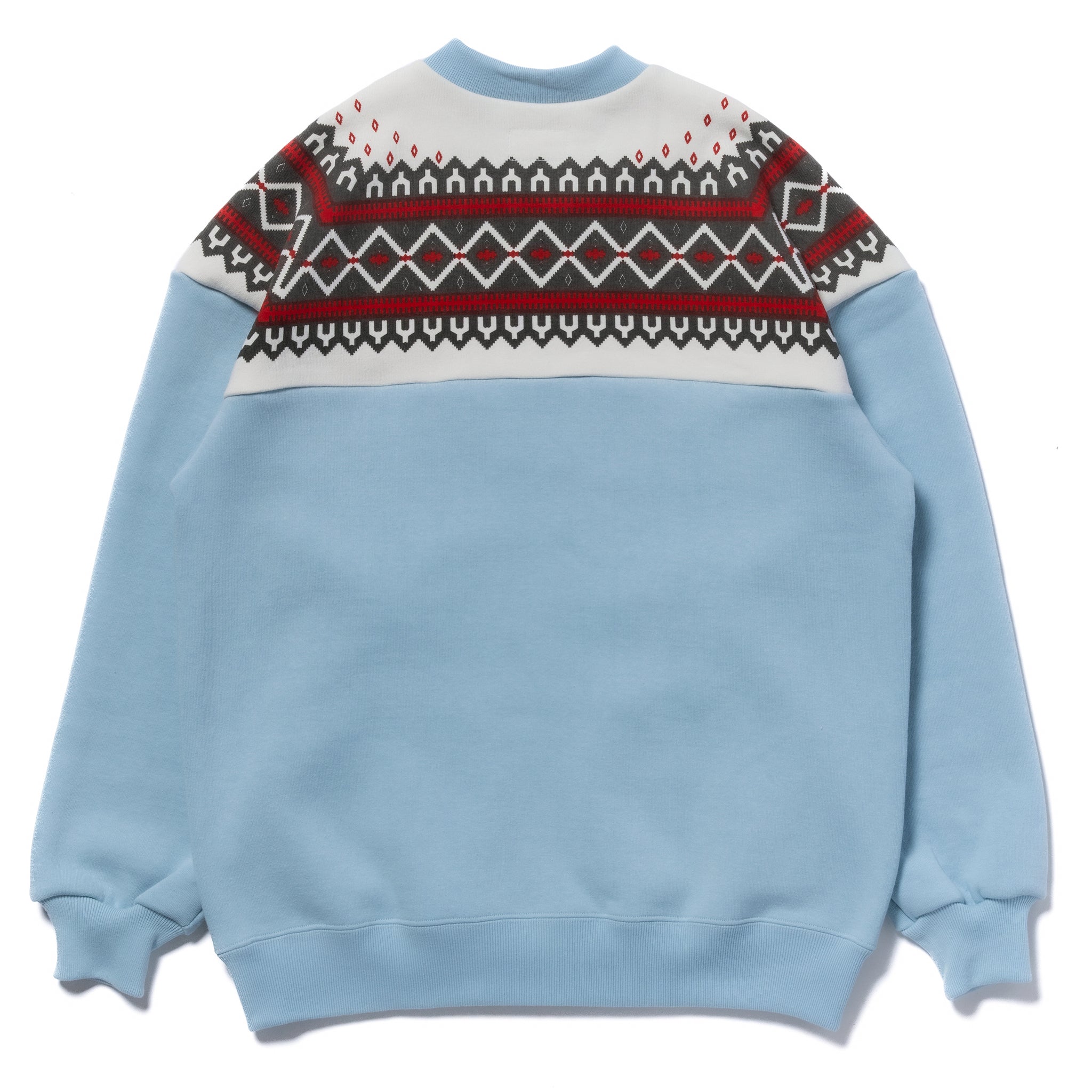 PRINTED SNOW PATTERN F/Z SWEATSHIRT