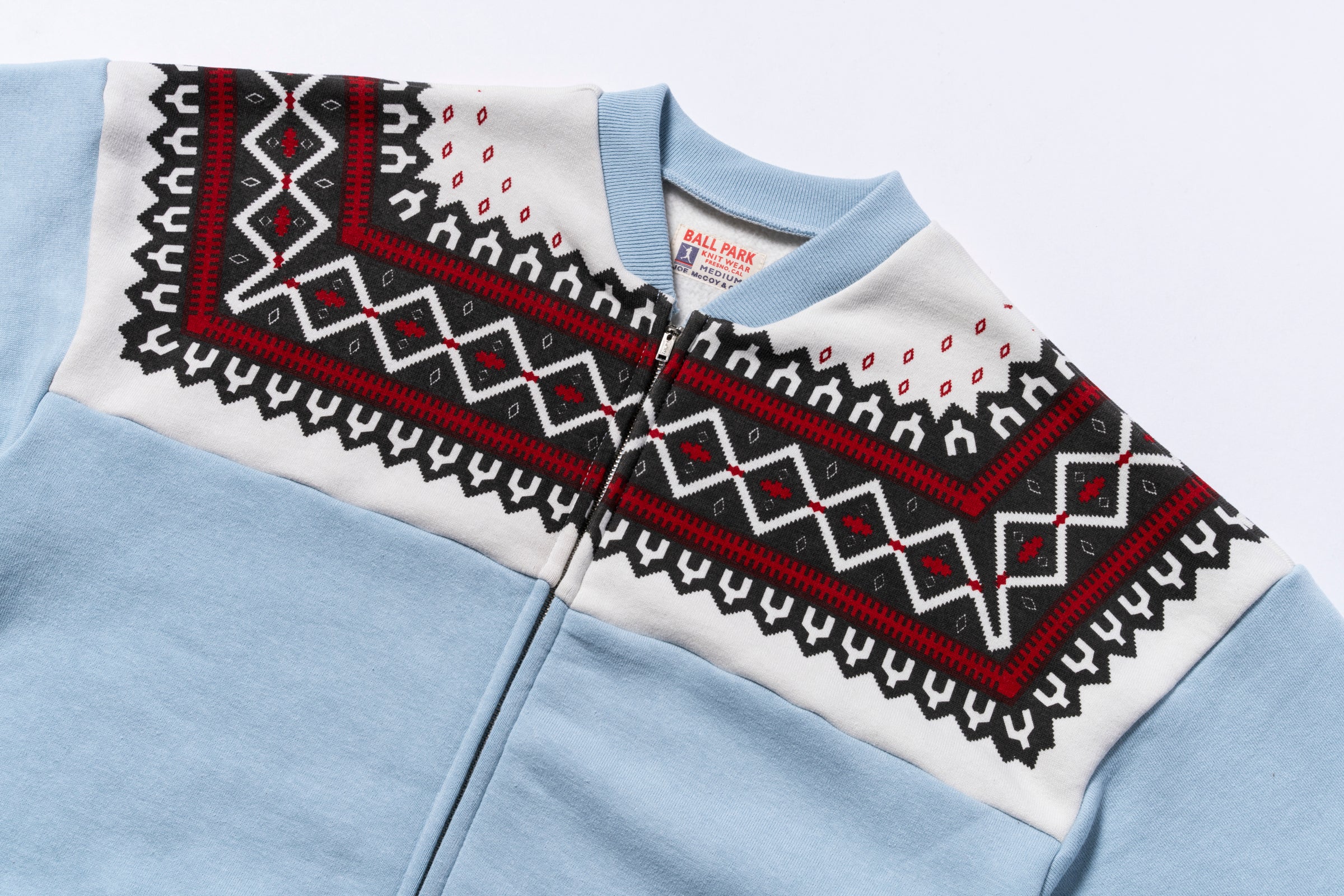 PRINTED SNOW PATTERN F/Z SWEATSHIRT – The Real McCoy's