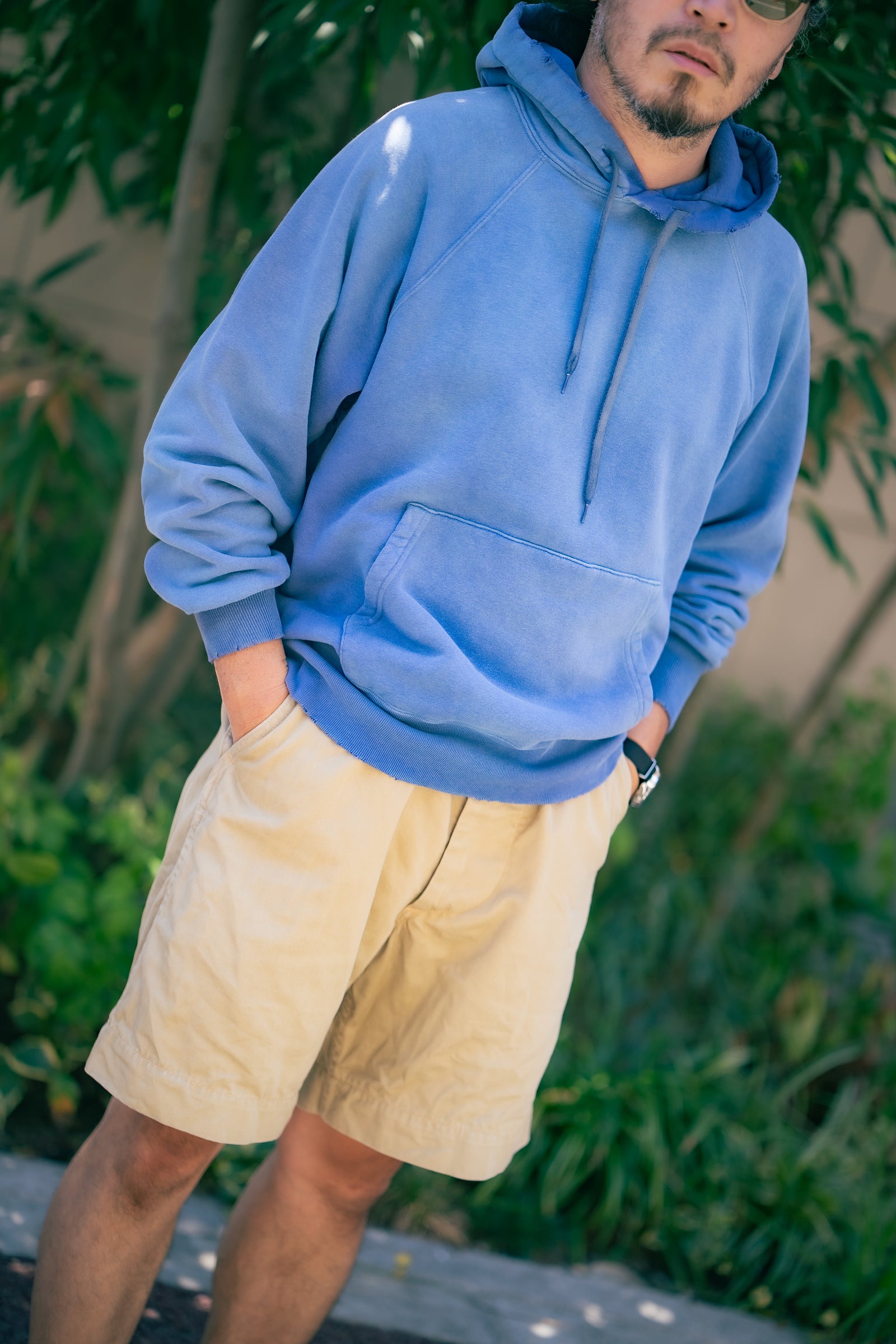 9 OZ. LOOPWHEEL RAGLAN HOODED SWEATSHIRT / FADED Gallery Image 6