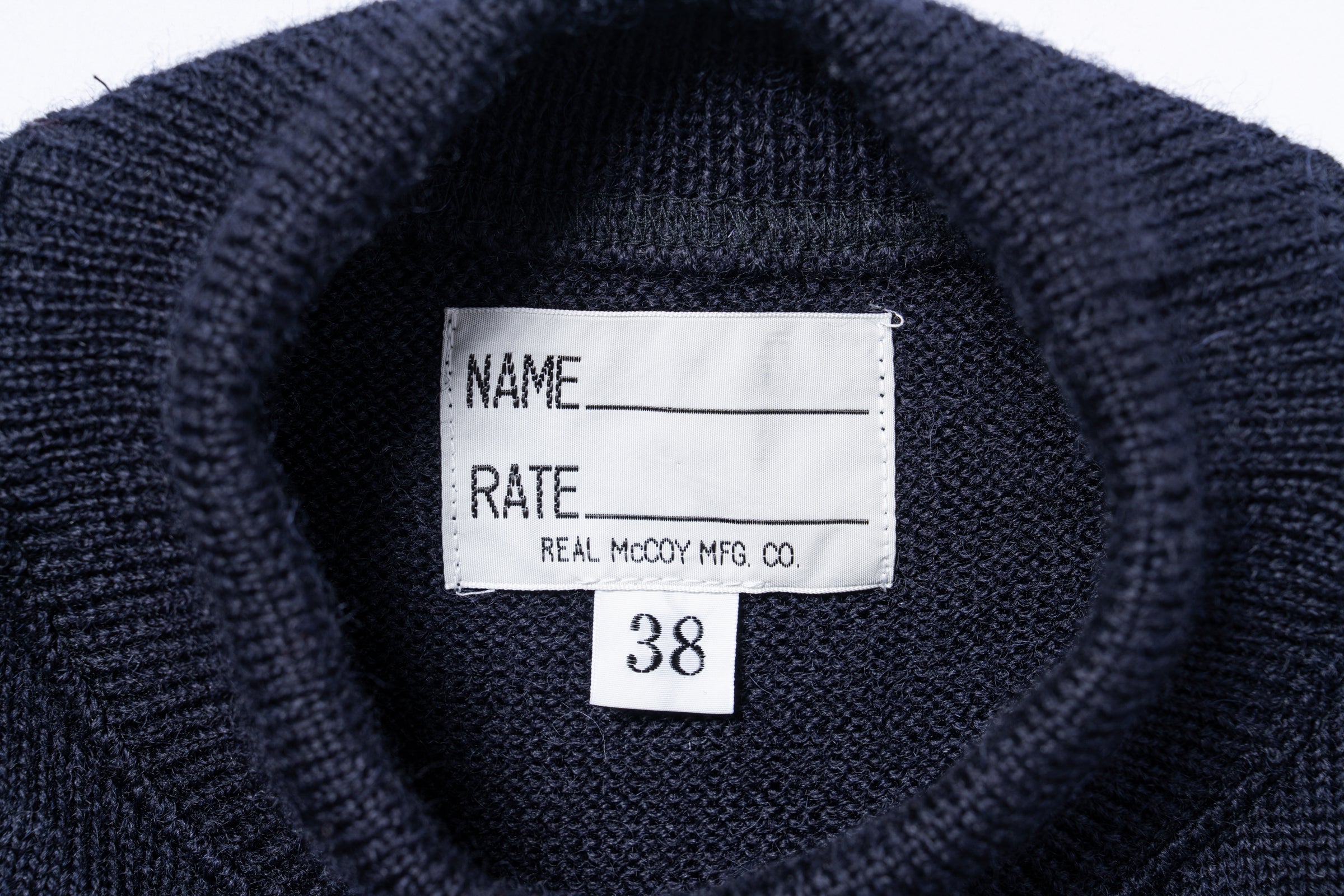 U.S.N. BLUE WOOL JERSEY – The Real McCoy's