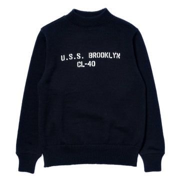 U.S.N. BLUE WOOL JERSEY / U.S.S. BROOKLYN
