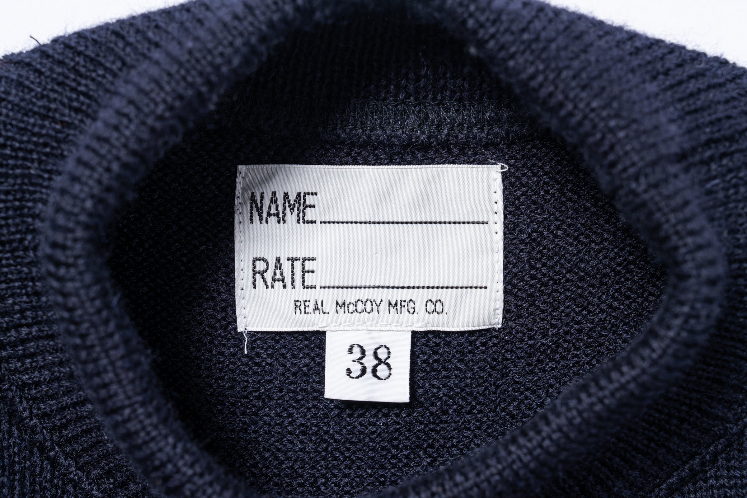 U.S.N. BLUE WOOL JERSEY / U.S.S. BROOKLYN – The Real McCoy's