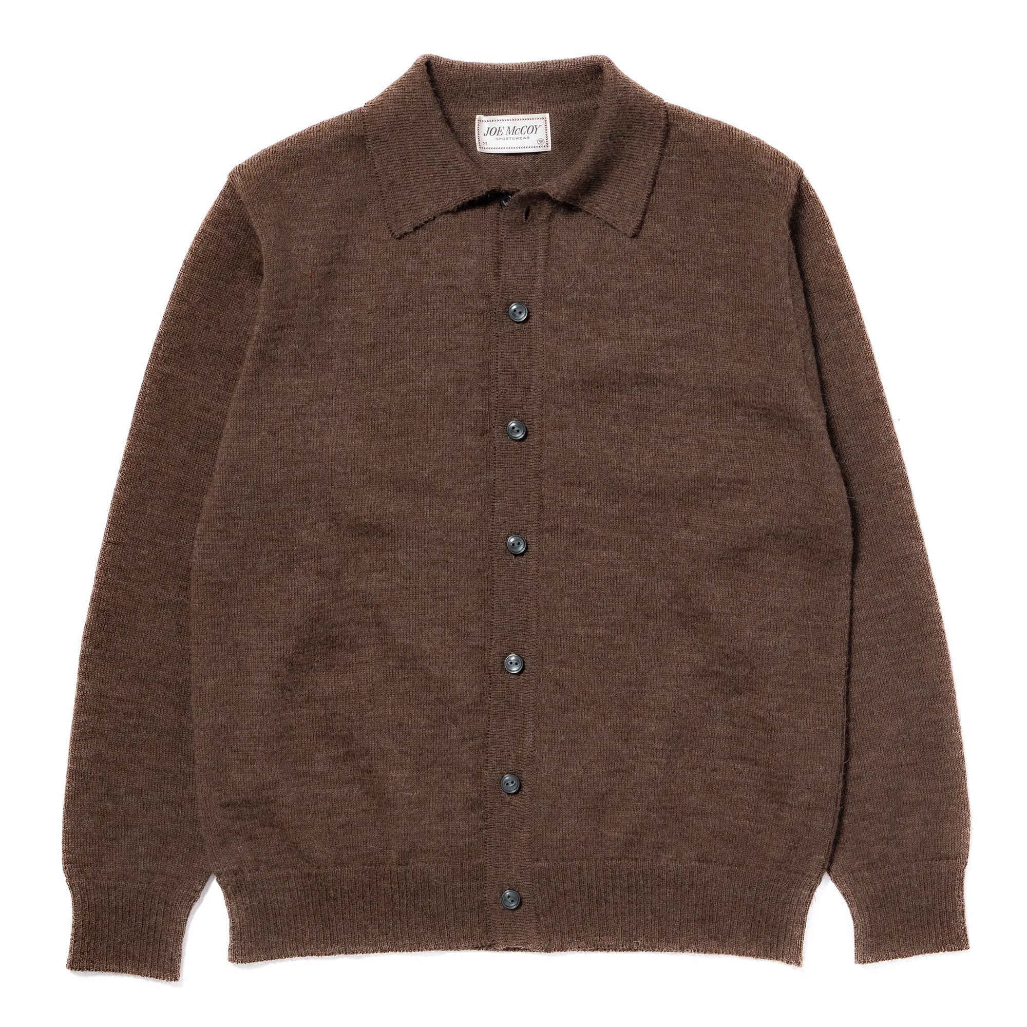 ALPACA COLLAR KNIT CARDIGAN