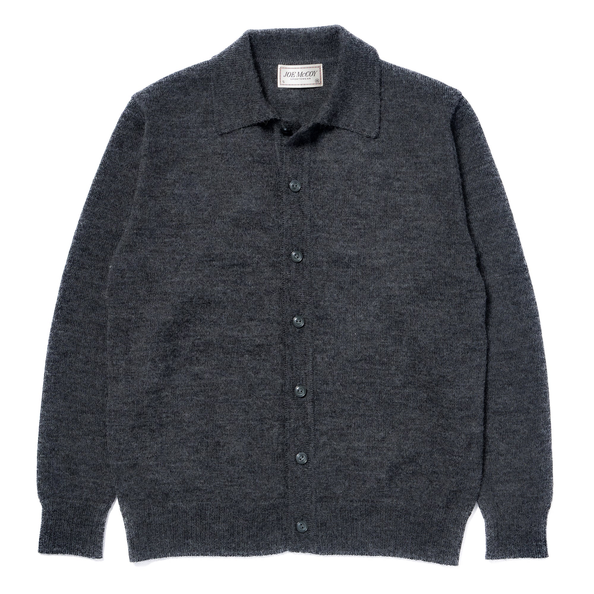 ALPACA COLLAR KNIT CARDIGAN