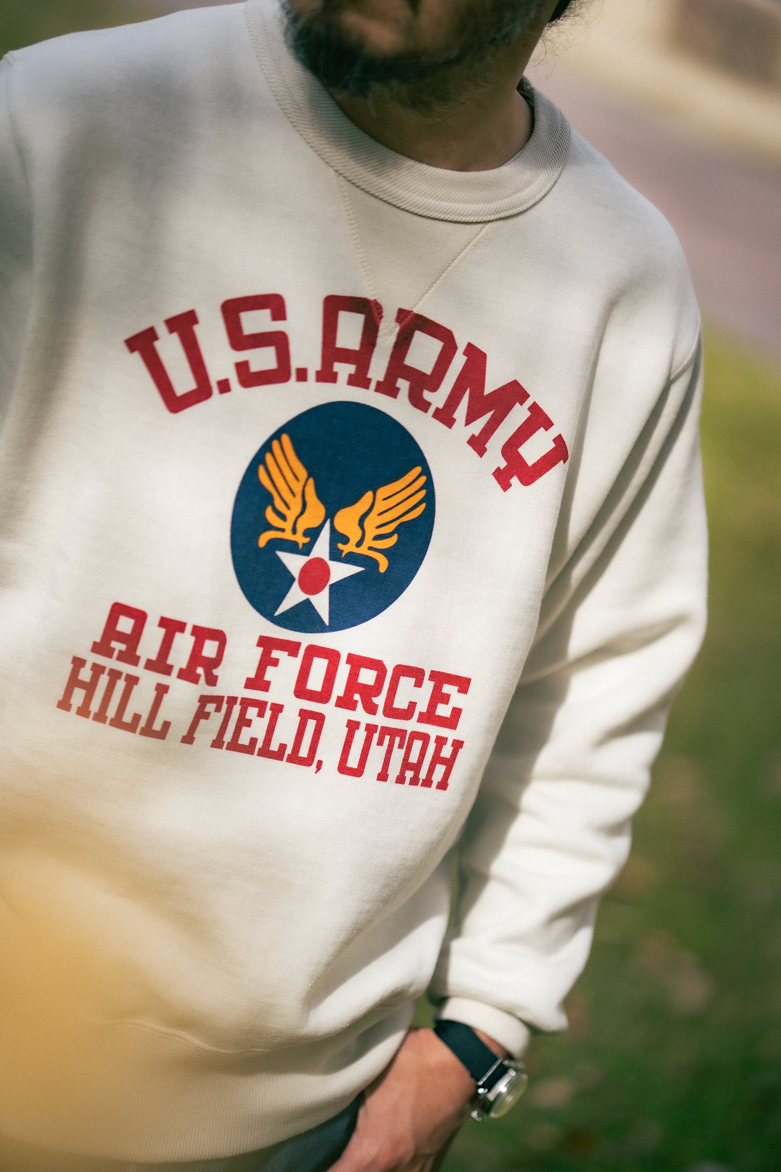 MILITARY PRINT SWEATSHIRT / U.S. ARMY AIR FORCE, HILL FIELD Gallery Image 1