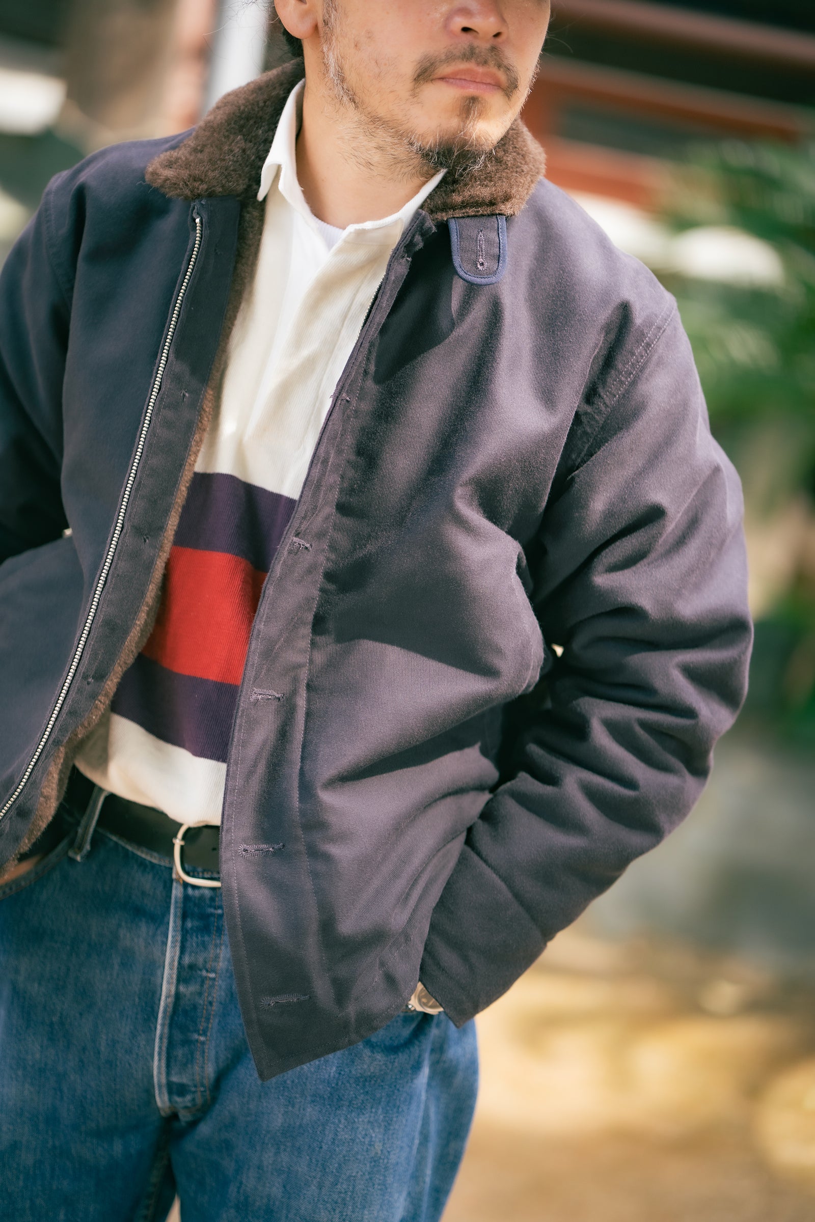 N-1 DECK JACKET (NAVY) / STENCIL Gallery Image 3