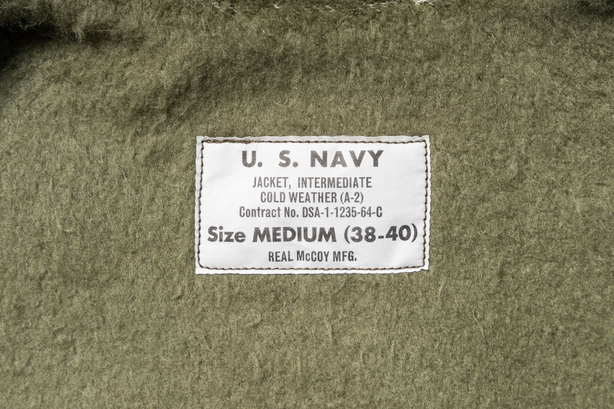 U.S.N. A-2 DECK JACKET REAL McCOY MFG.