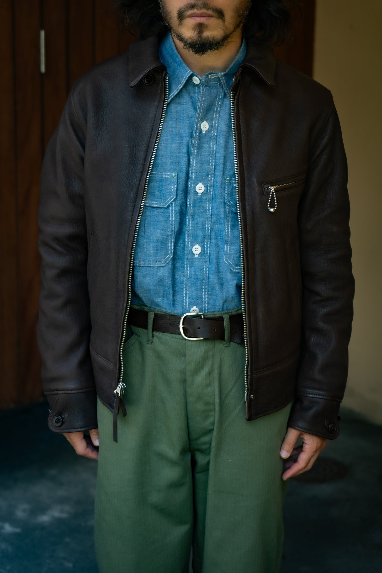 30s LEATHER SPORTS JACKET / FREEMAN (DEERSKIN) Gallery Image 1