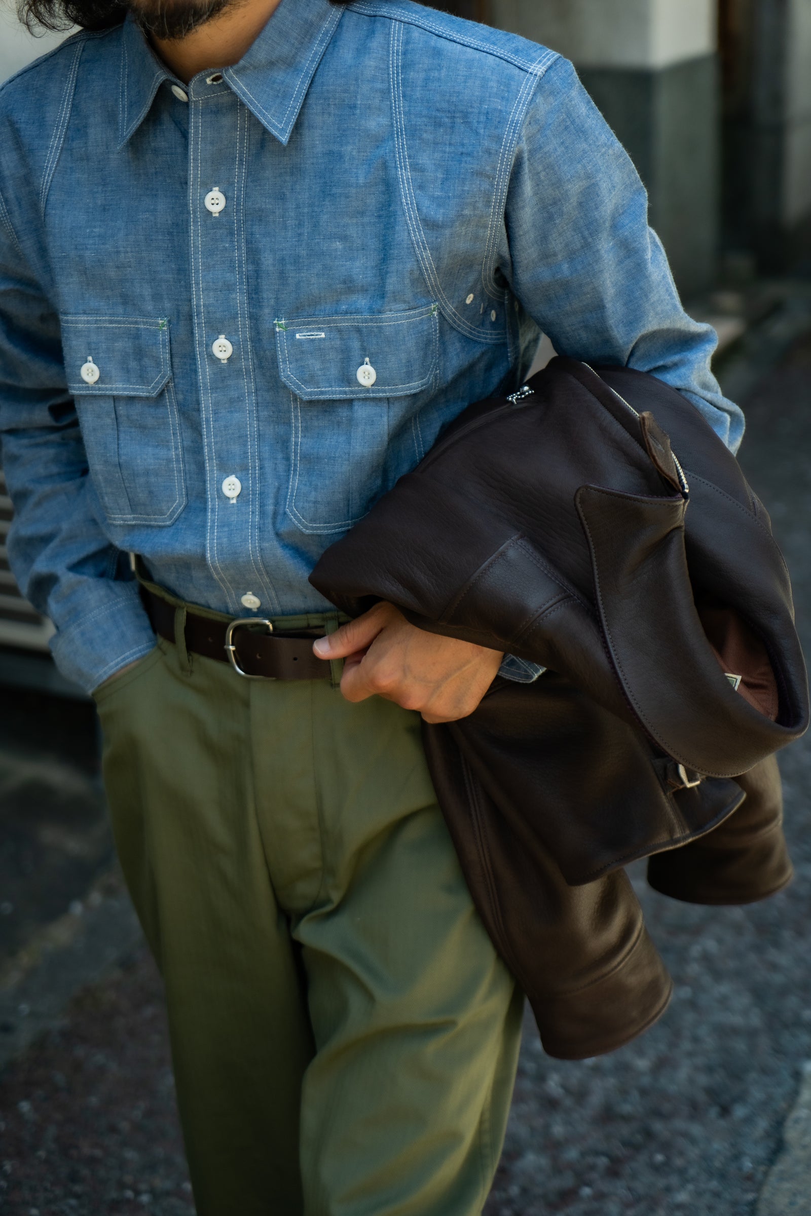 30s LEATHER SPORTS JACKET / FREEMAN (DEERSKIN) Gallery Image