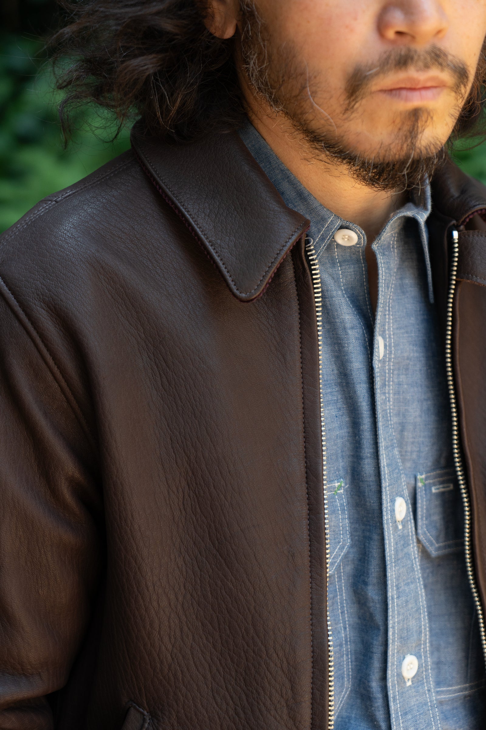 30s LEATHER SPORTS JACKET / FREEMAN (DEERSKIN) Gallery Image 9