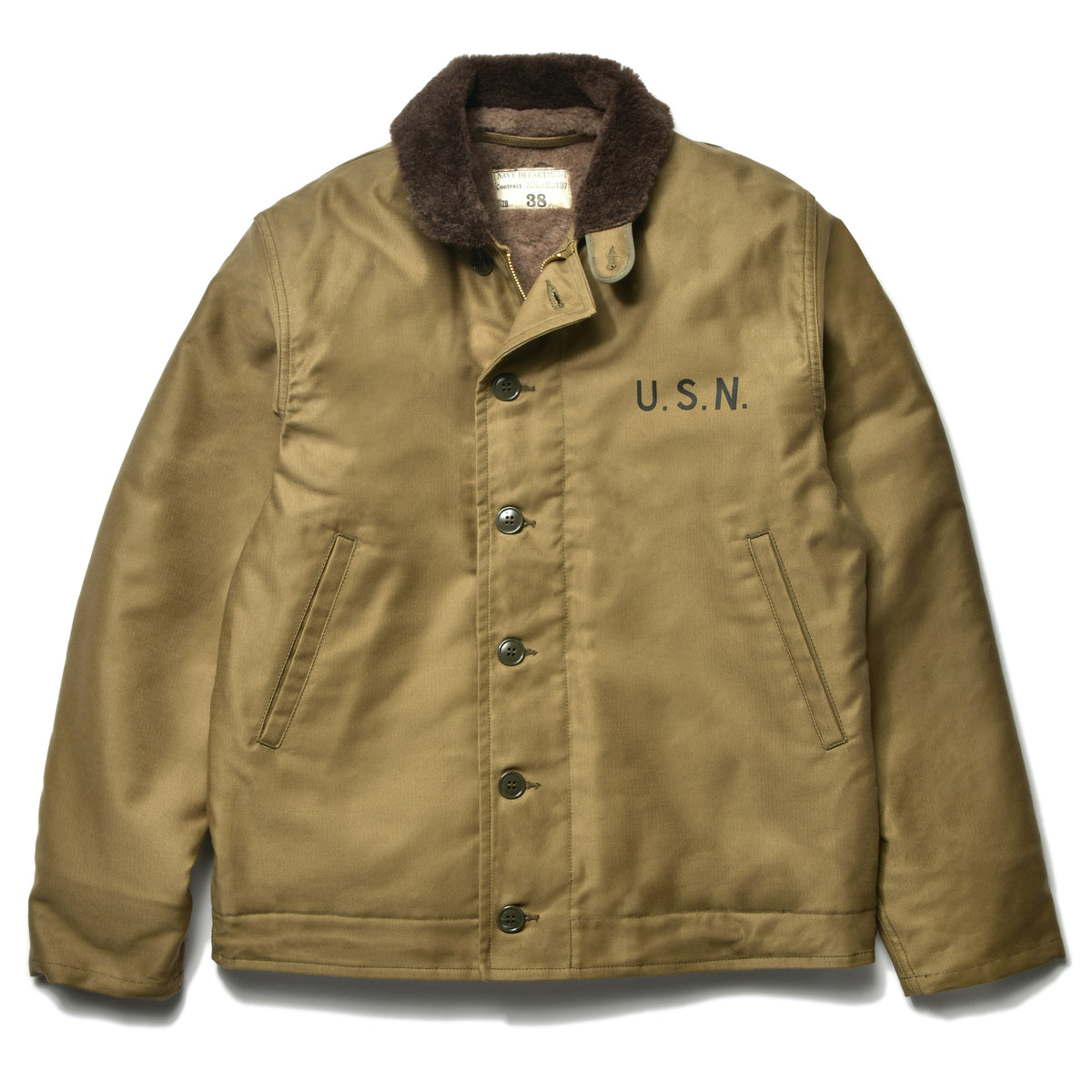N-1 DECK JACKET (KHAKI)/ STENCIL – The Real McCoy