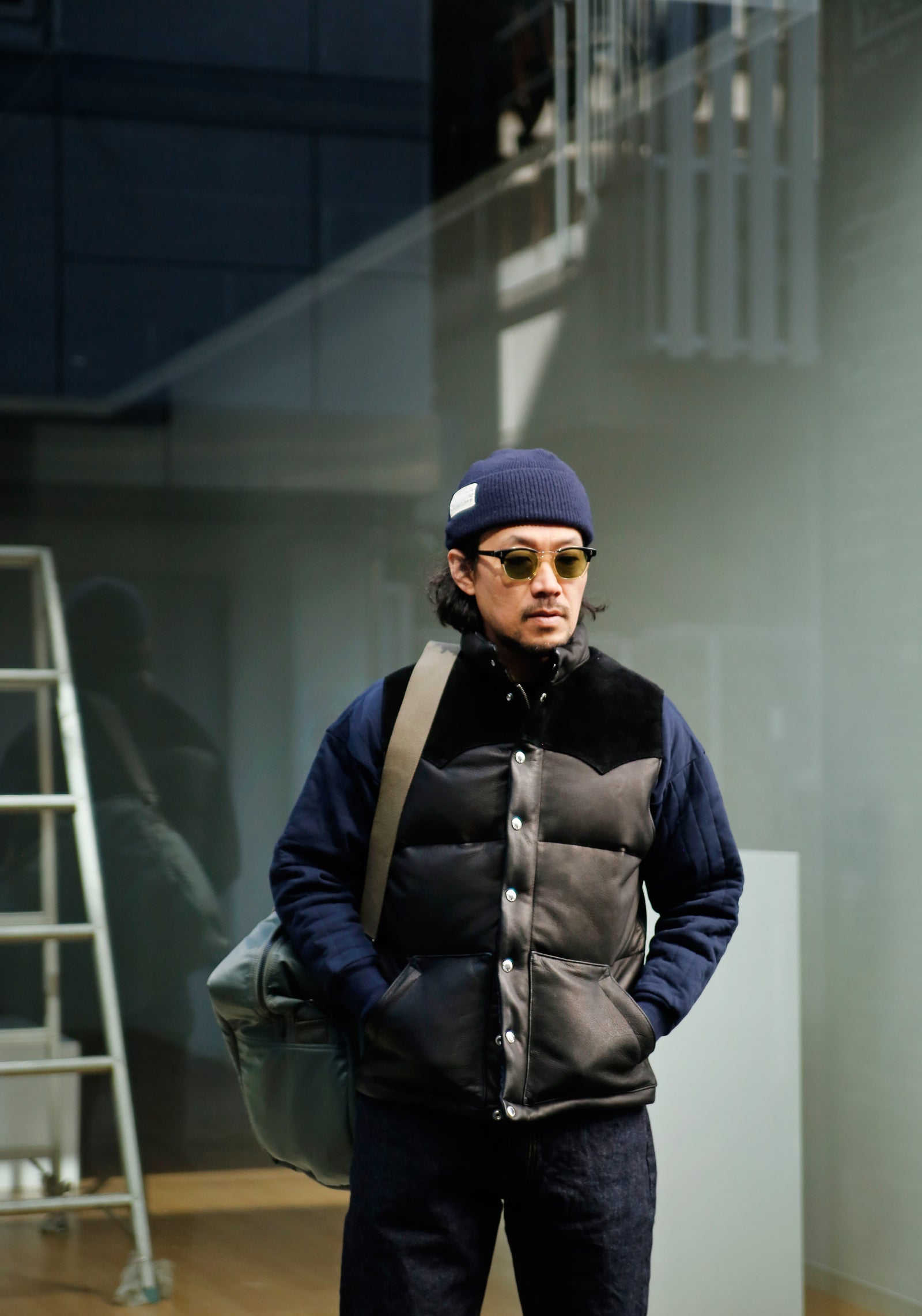 DEERSKIN DOWN VEST Gallery Image 1