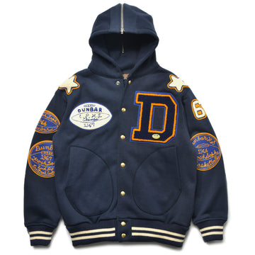SNAP BUTTON HOODED SWEATSHIRT / DUNBAR