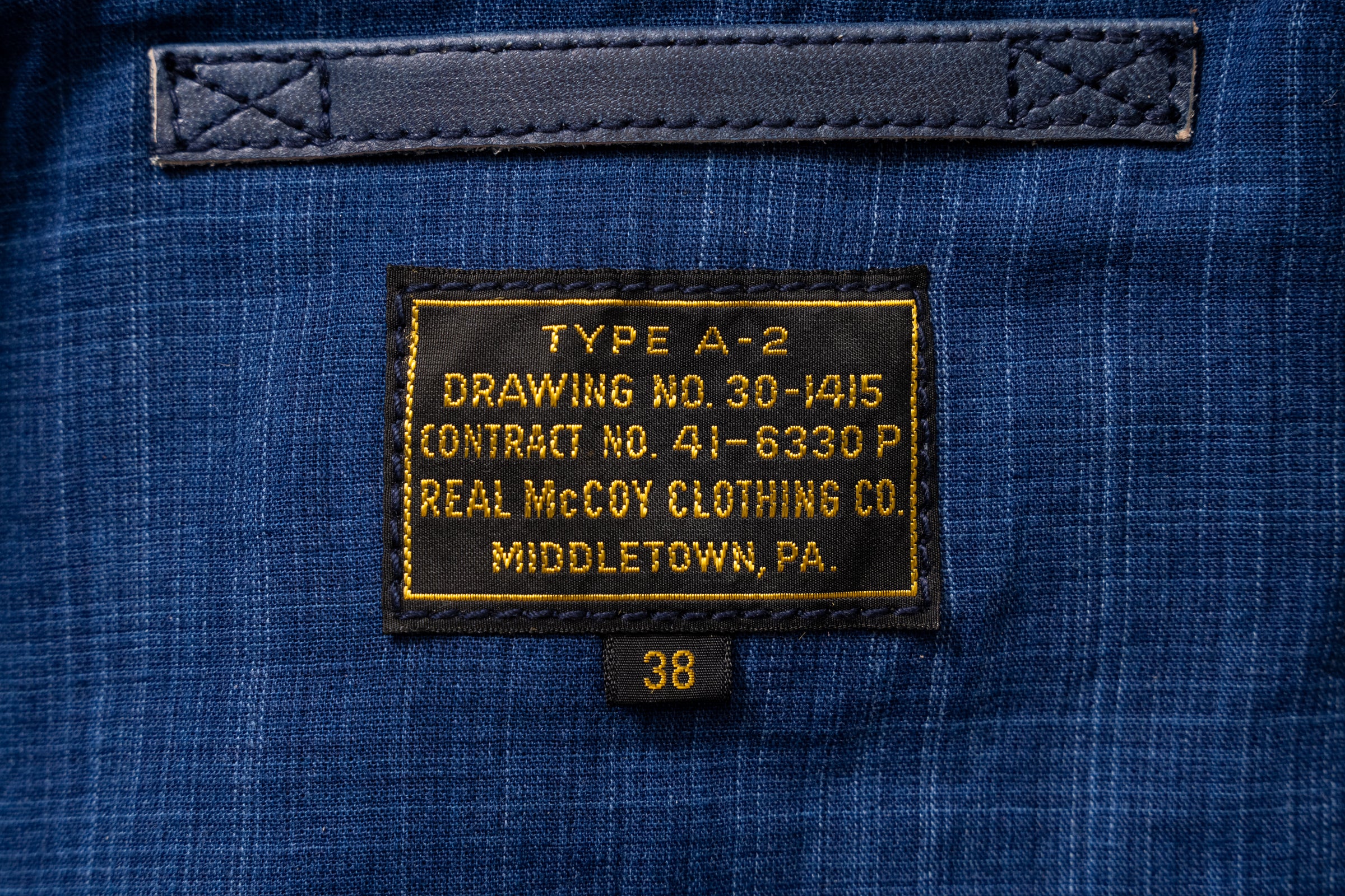 TYPE A-2 / INDIGO DYED – The Real McCoy's