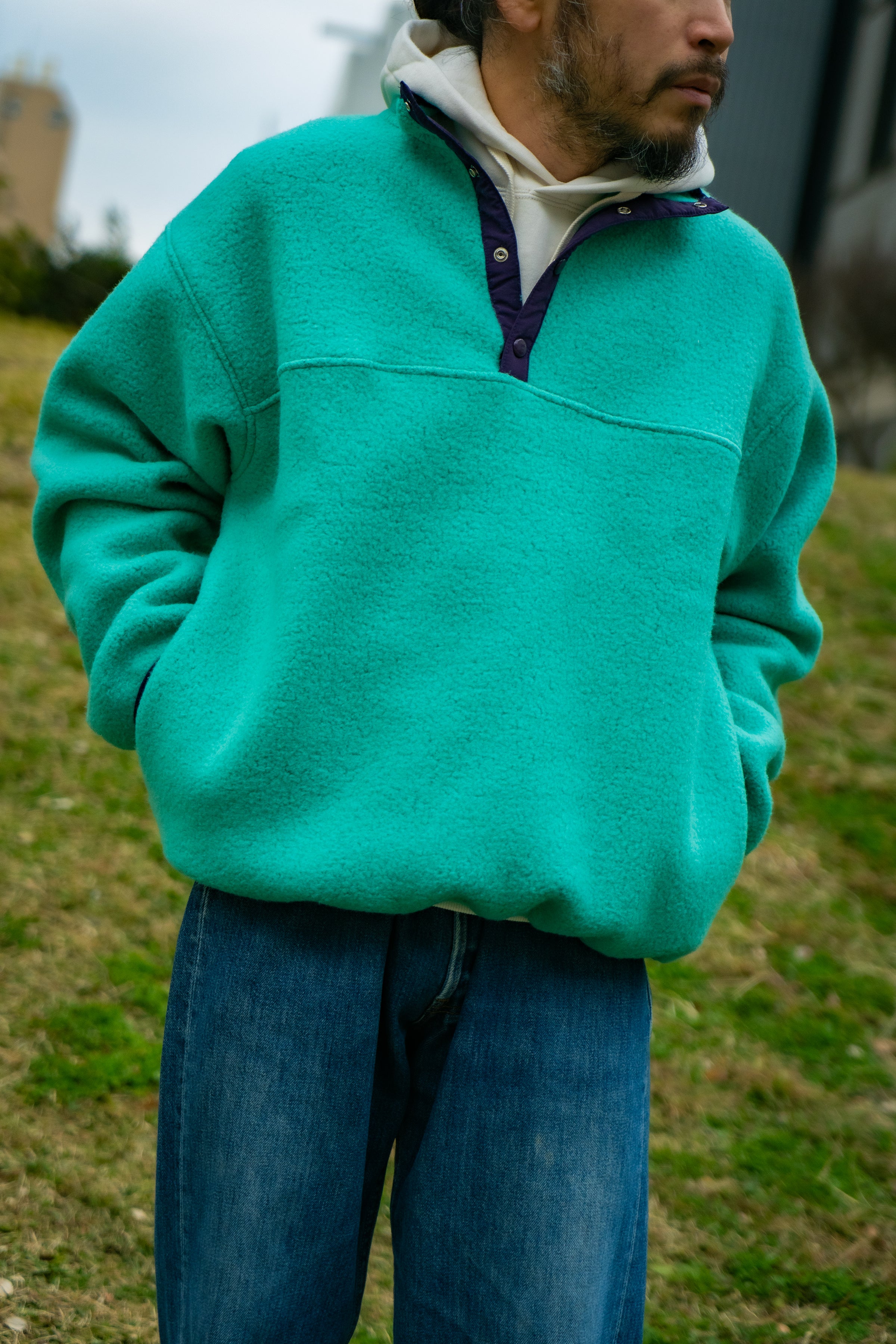 SNAP FRONT PULL-OVER FLEECE – The Real McCoy's