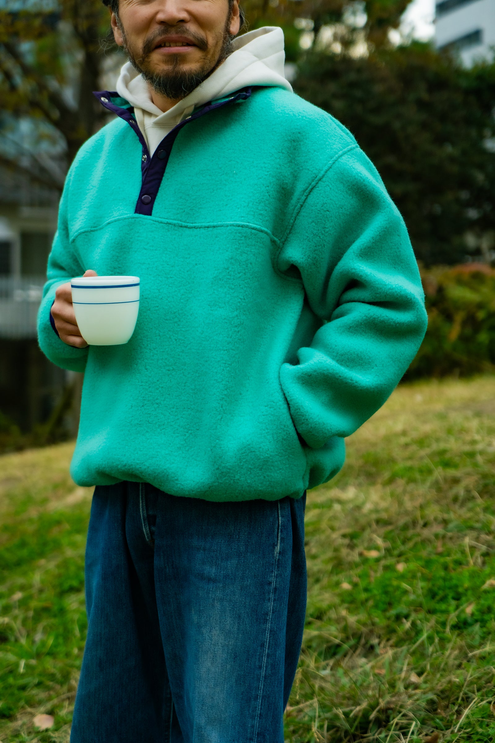 SNAP FRONT PULL-OVER FLEECE Gallery Image 3