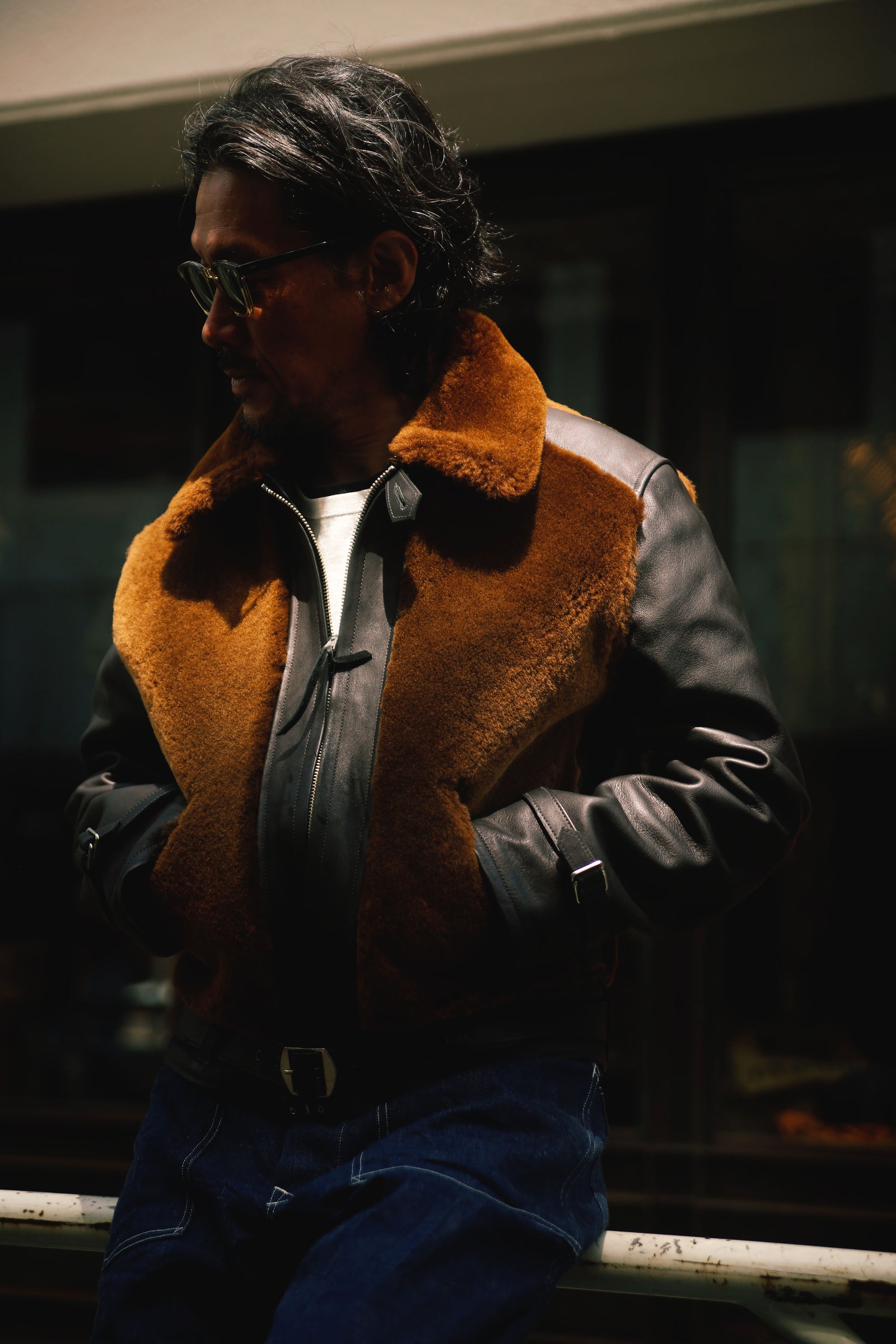 AKLAK GRIZZLY JACKET / BLACK,BROWN Gallery Image 5