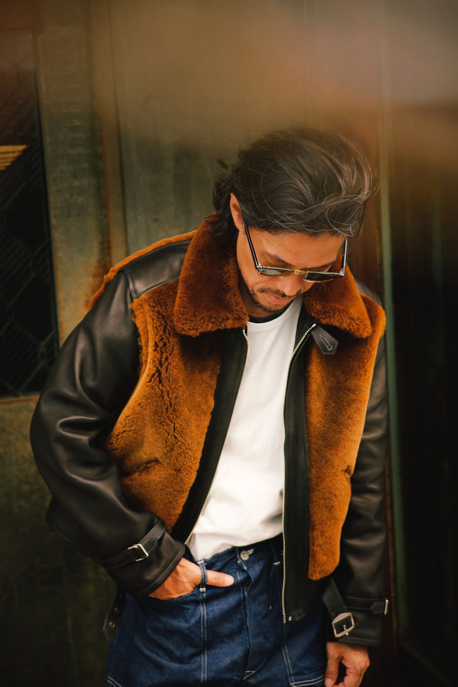 AKLAK GRIZZLY JACKET / BLACK,BROWN Gallery Image 6