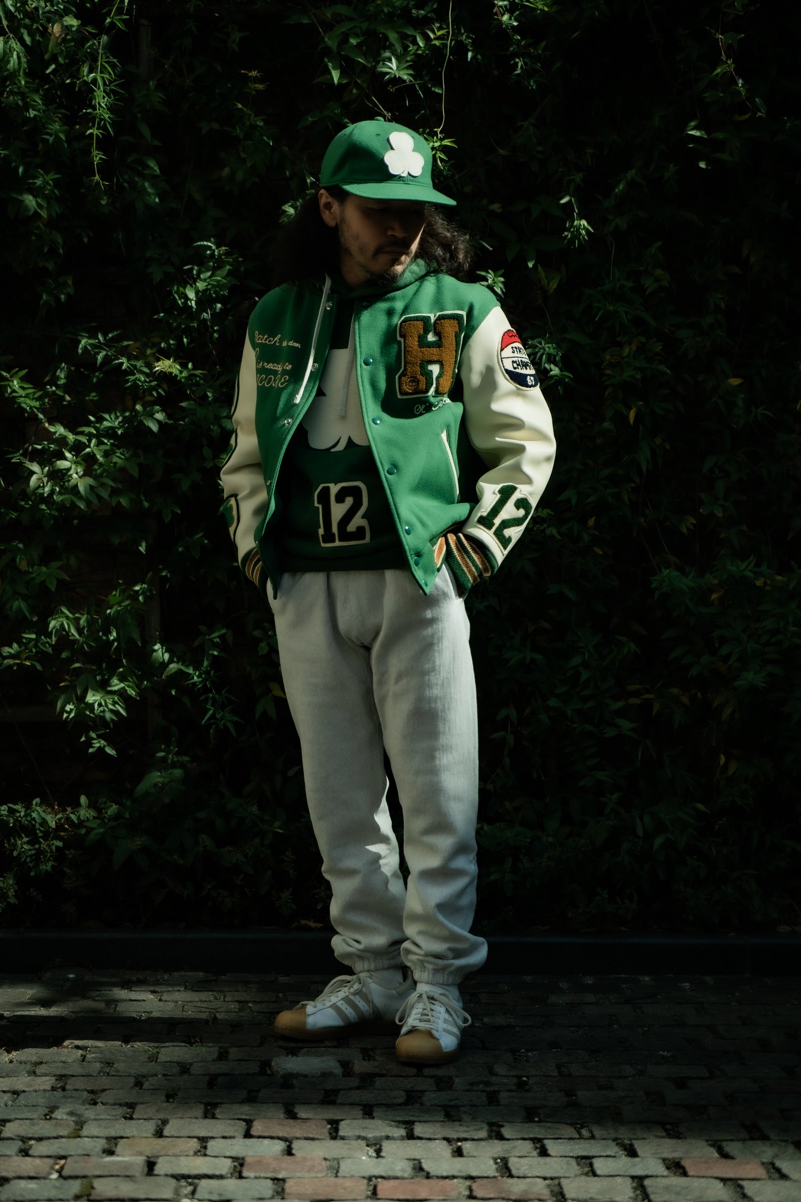 WOOL VARSITY JACKET / SHAMROCKS Gallery Image 2