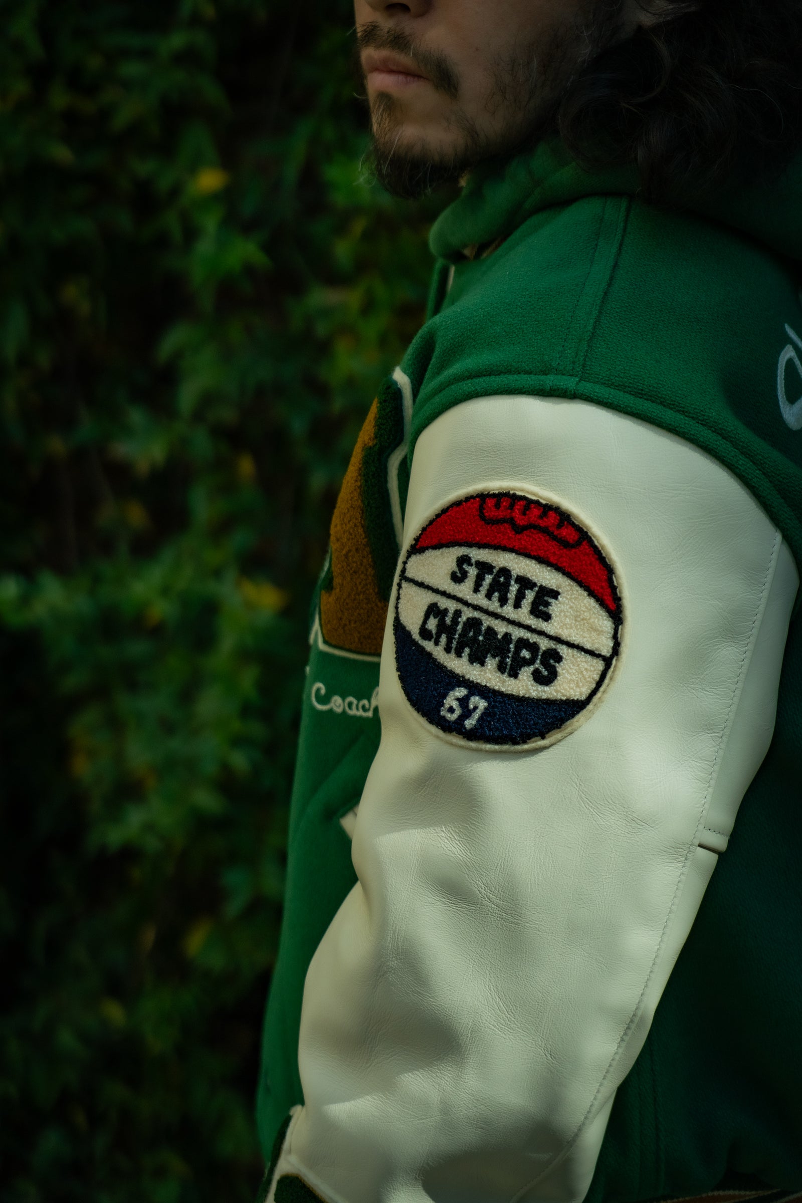 WOOL VARSITY JACKET / SHAMROCKS Gallery Image 4