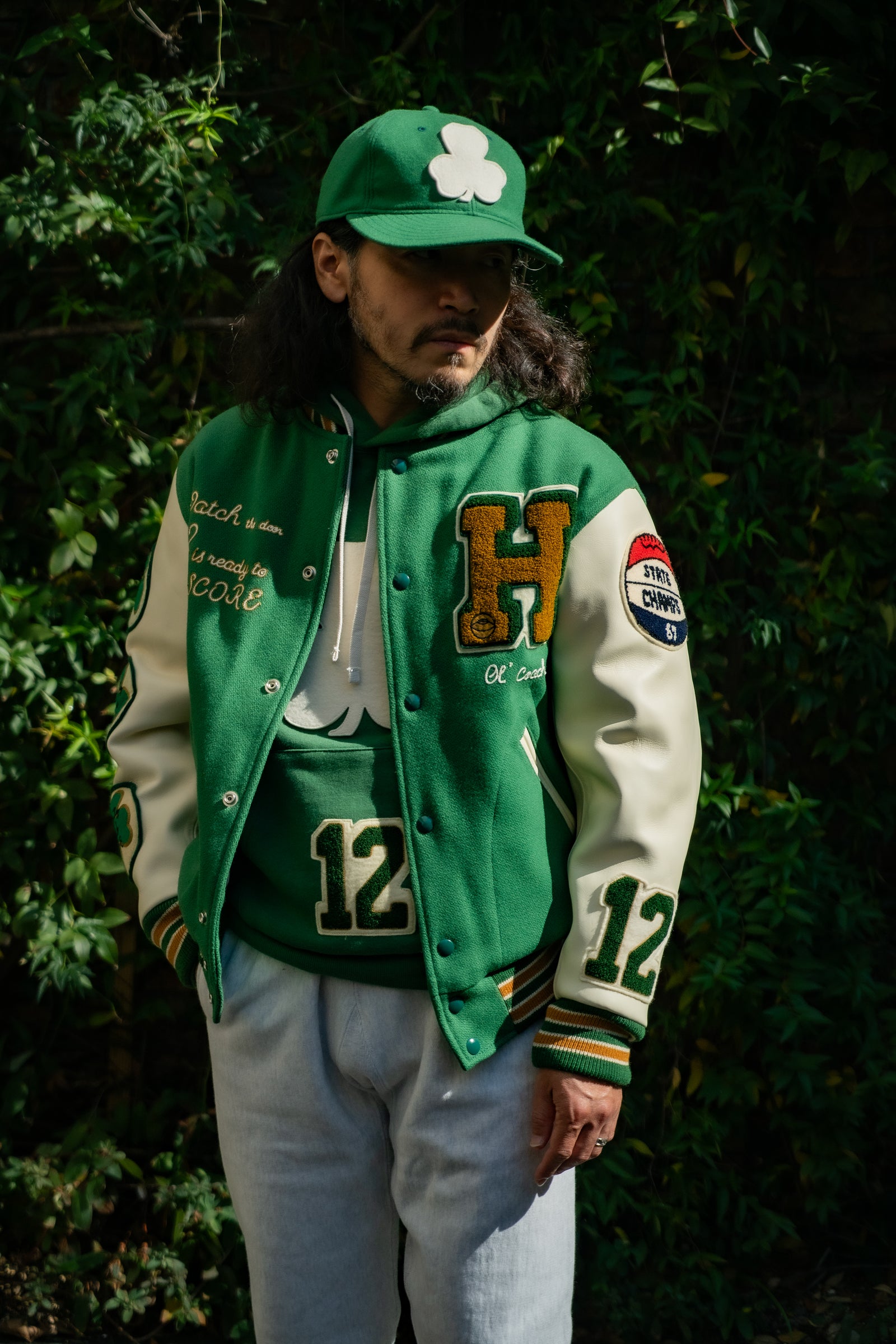 WOOL VARSITY JACKET / SHAMROCKS Gallery Image 6