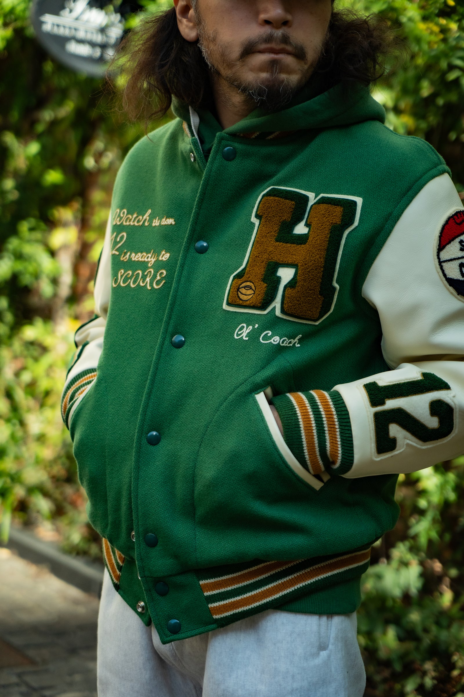 WOOL VARSITY JACKET / SHAMROCKS Gallery Image 8