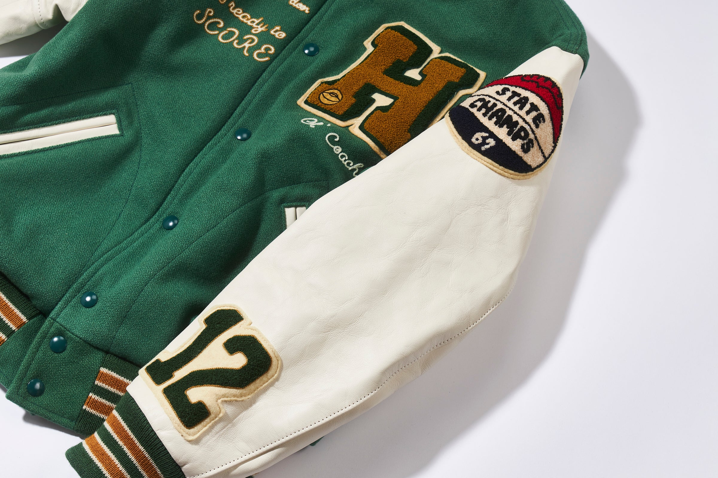 WOOL VARSITY JACKET / SHAMROCKS The Real McCoy's