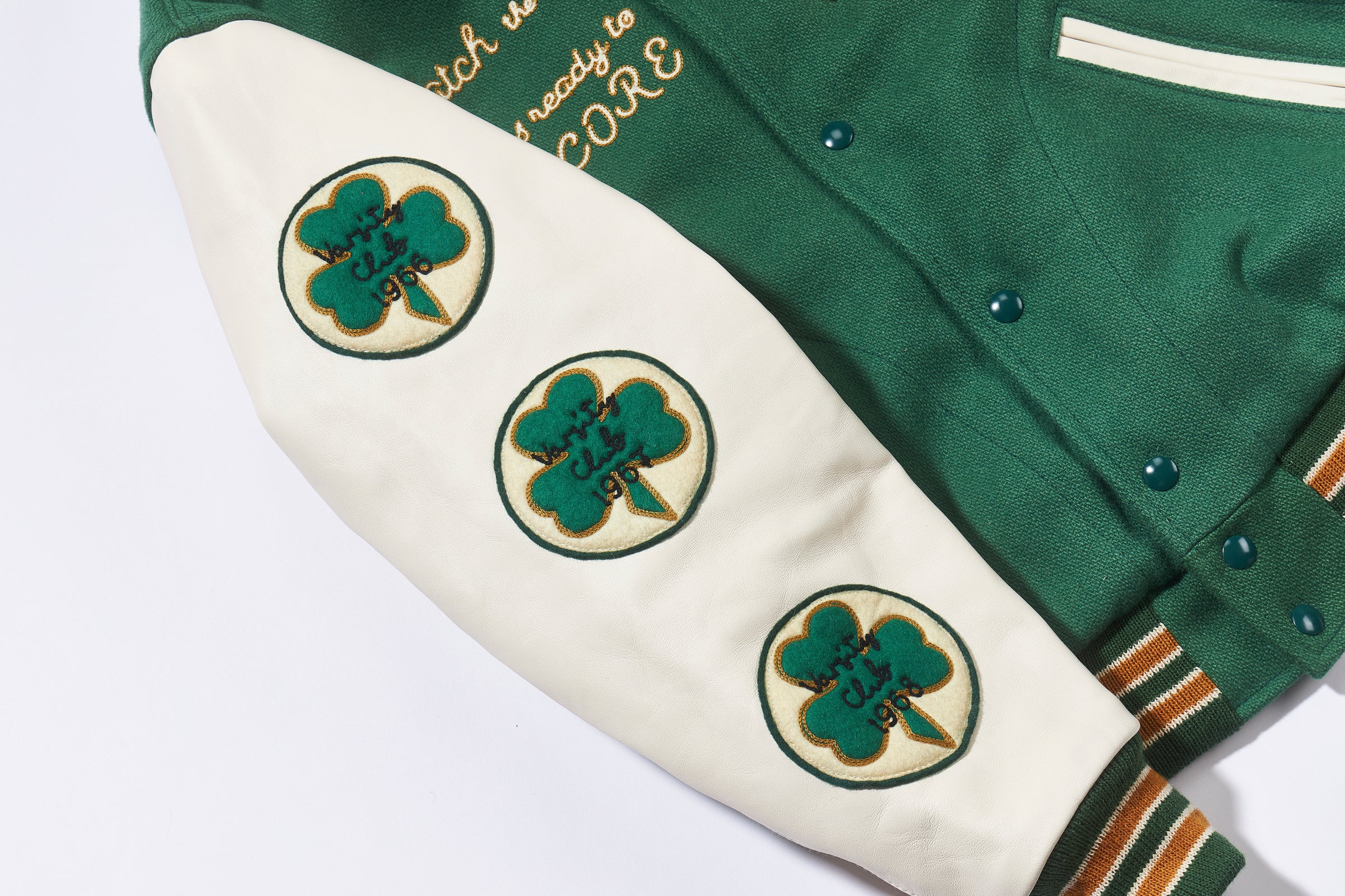 WOOL VARSITY JACKET / SHAMROCKS – The Real McCoy's