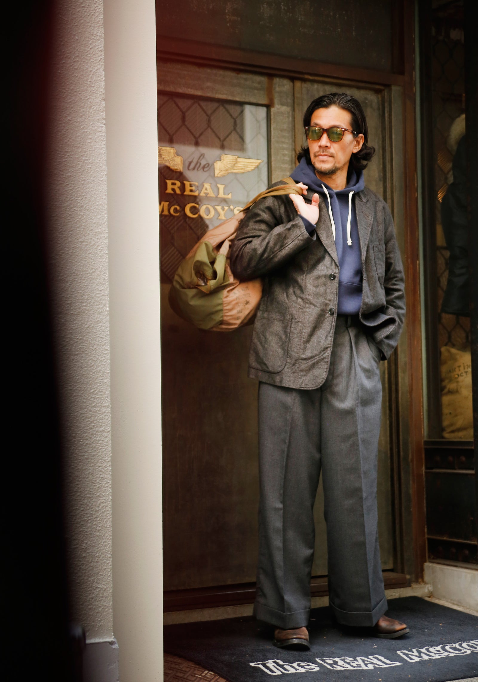 DOUBLE DIAMOND SACK COAT / PRINTED MOLESKIN Gallery Image 4