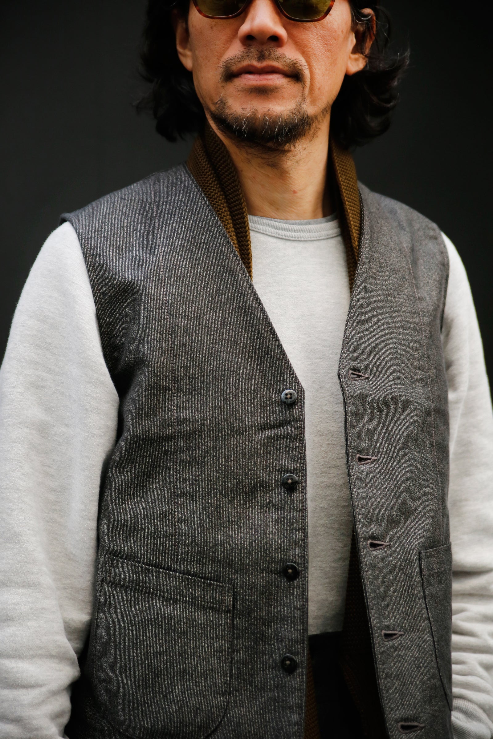 DOUBLE DIAMOND VEST / PRINTED MOLESKIN Gallery Image 2