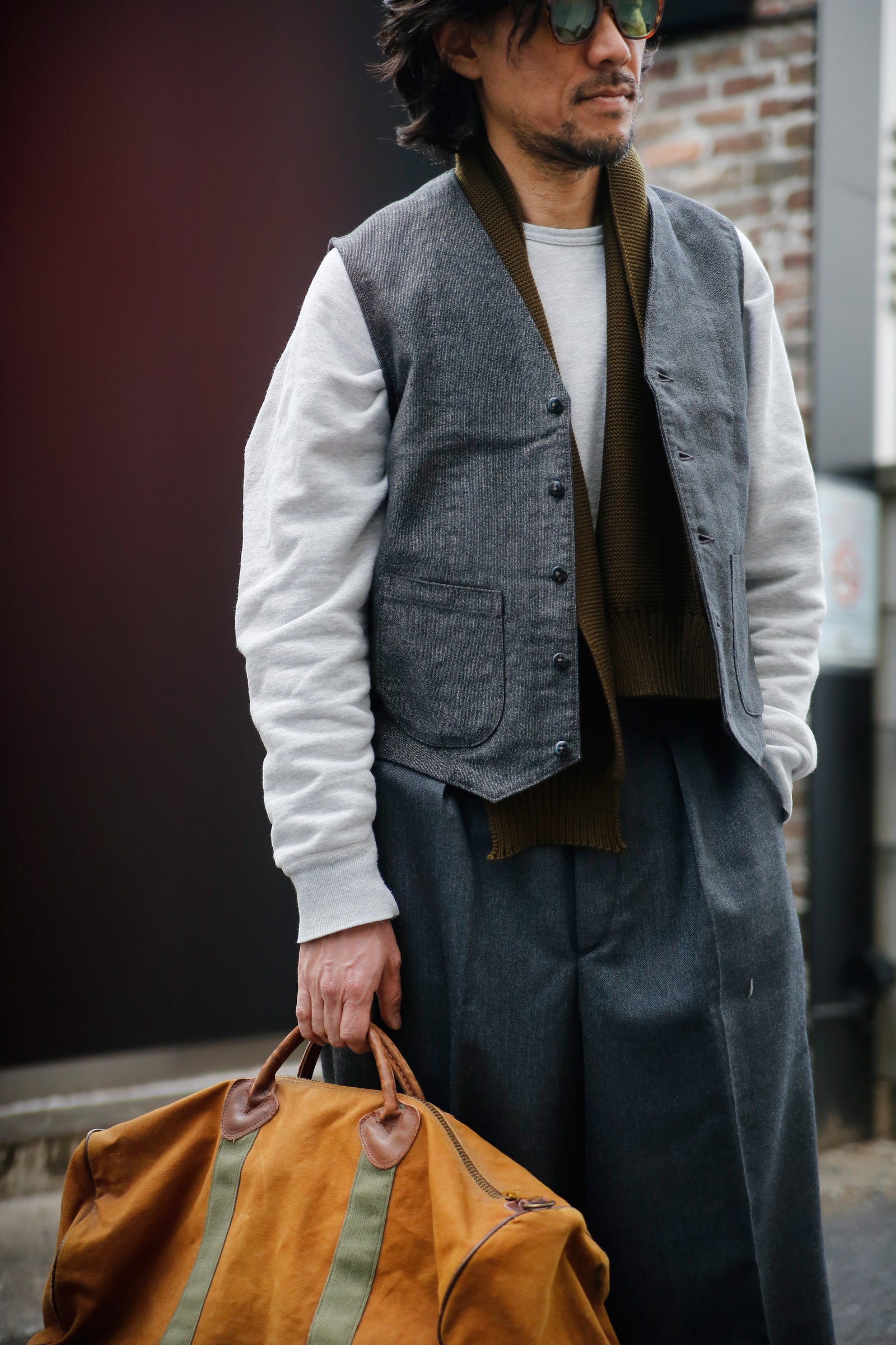 DOUBLE DIAMOND VEST / PRINTED MOLESKIN Gallery Image