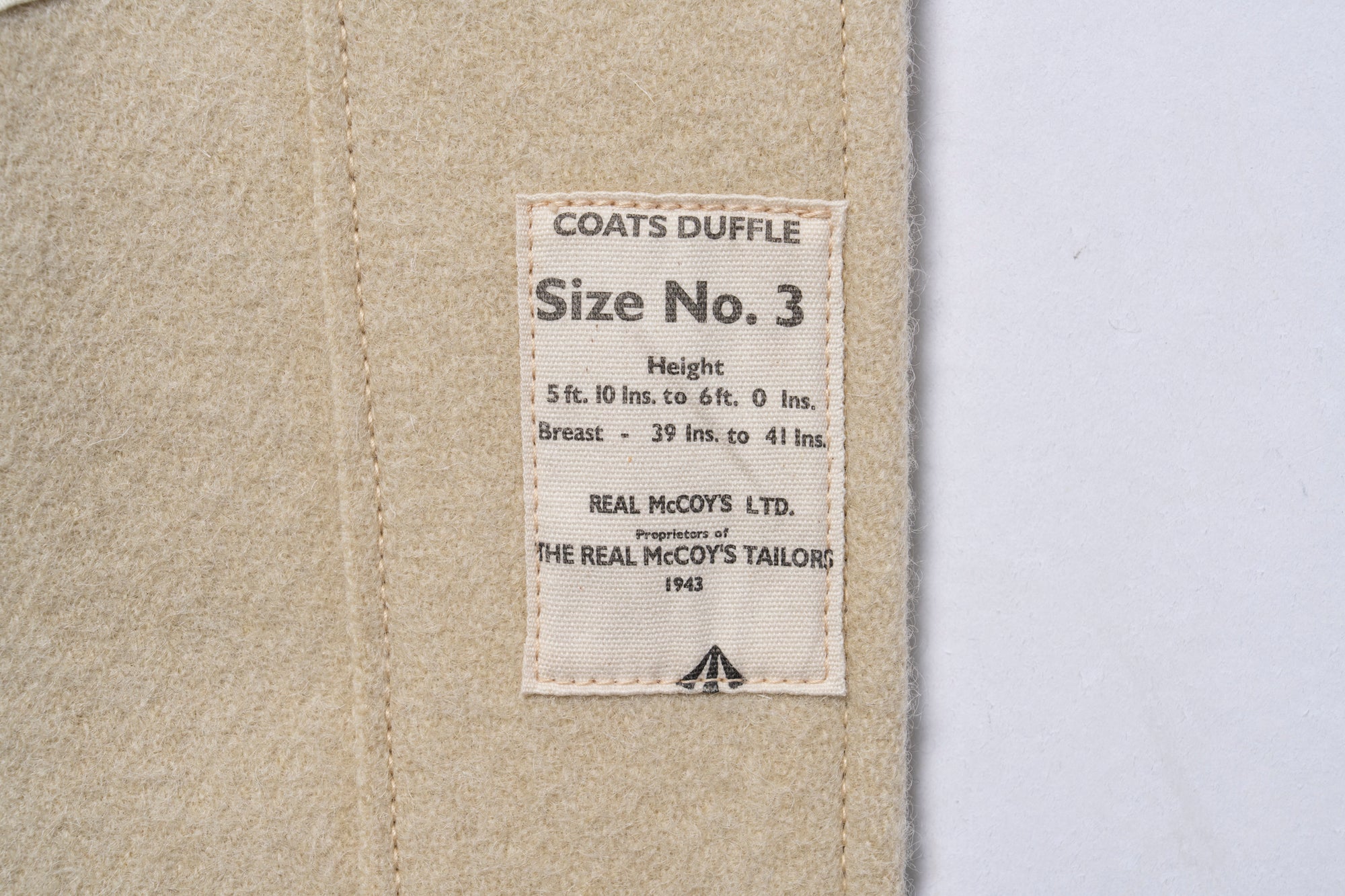 WWII BRITISH FEARNOUGHT DUFFLE COAT, ARP