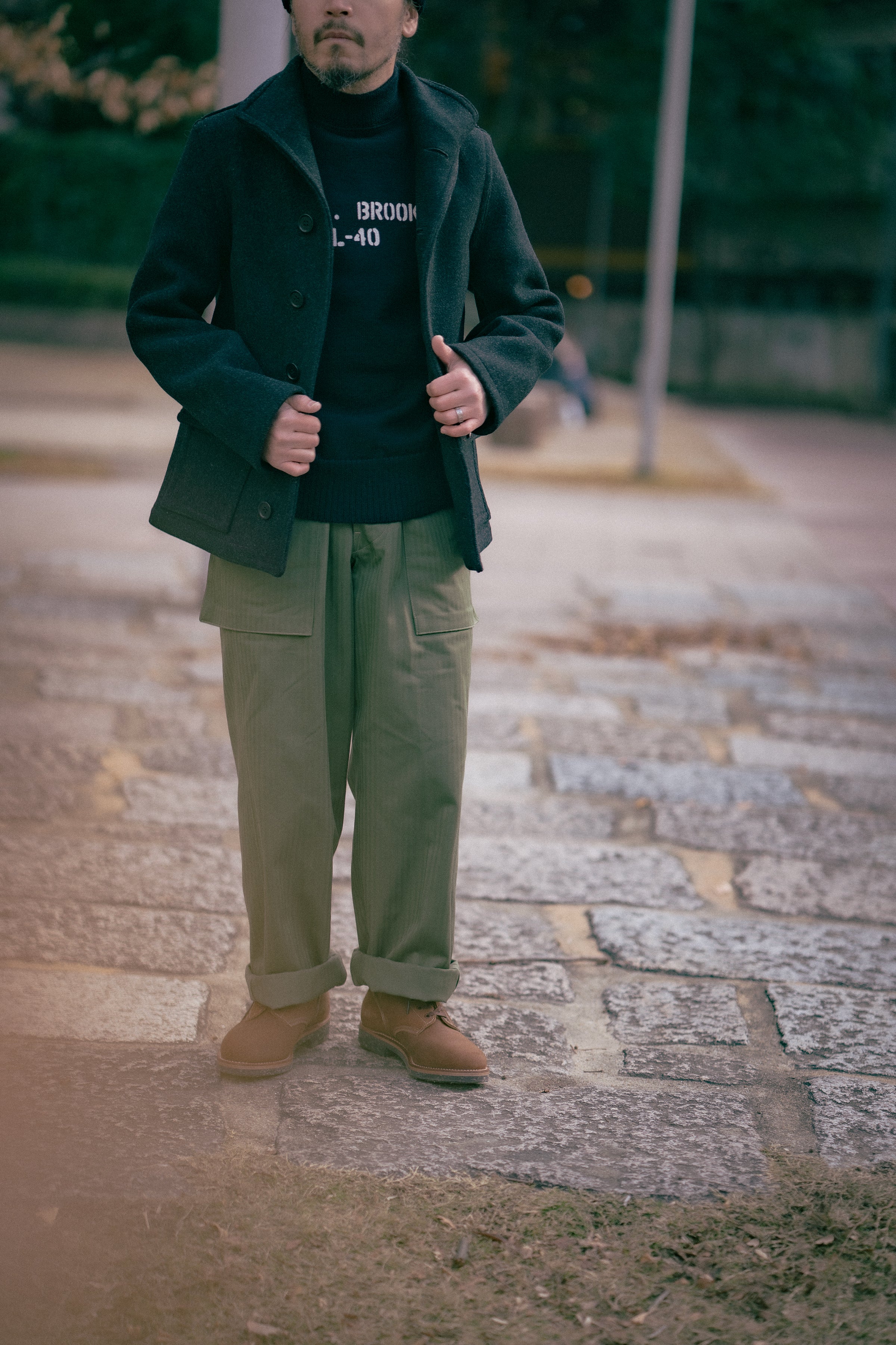 リアルマッコイズ サブマリンジャケット チャコール 40 U.S.NAVY SUBMARINE JACKET – The Real McCoy's