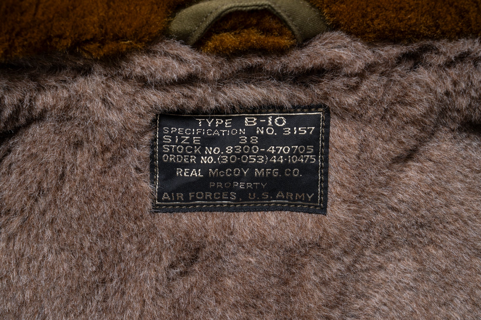 TYPE B-10 REAL McCOY MFG.CO