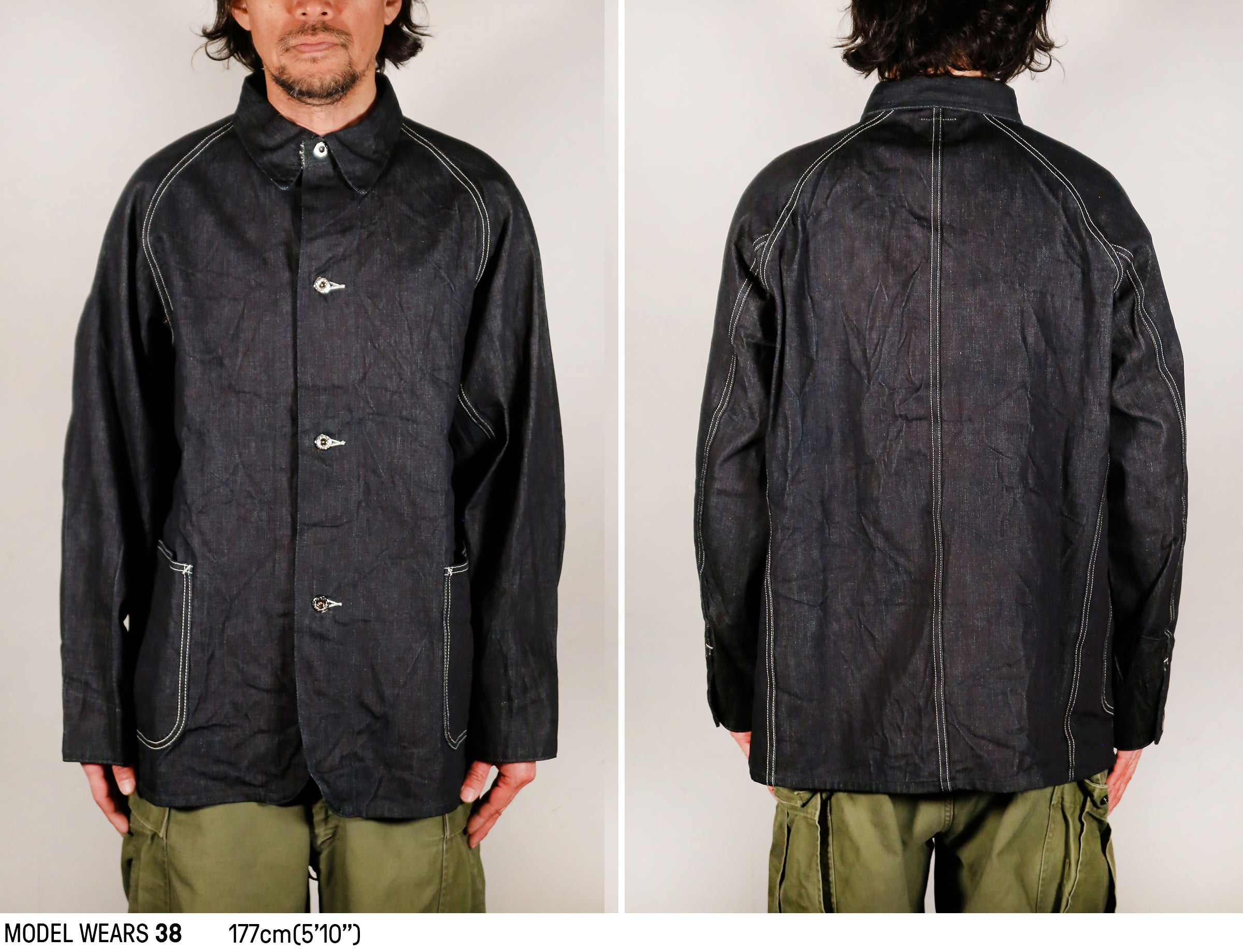 WWII RAGLAN SLEEVE DENIM CHORE COAT – The Real McCoy's