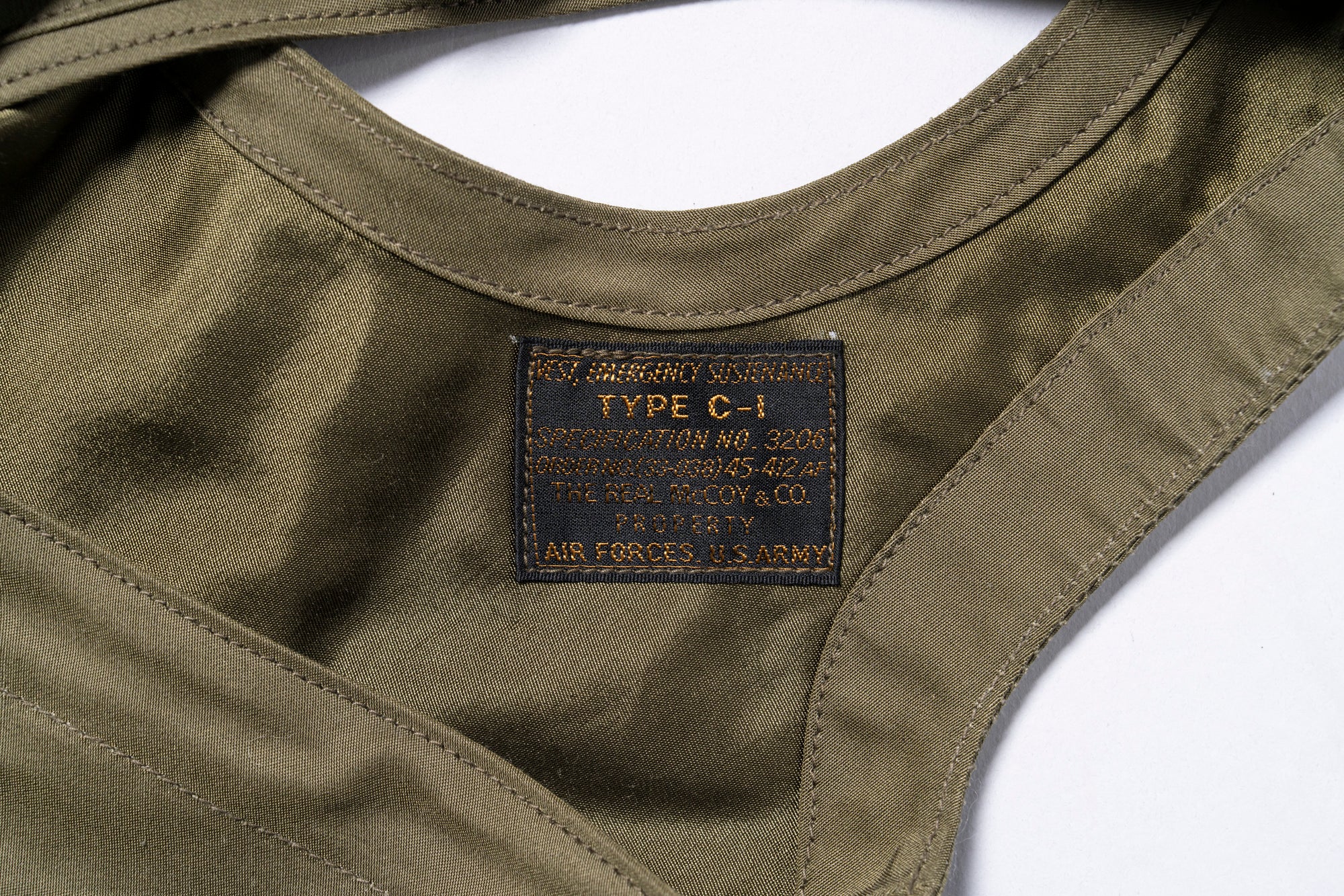 TYPE C-1 VEST, EMERGENCY SUSTENANCE