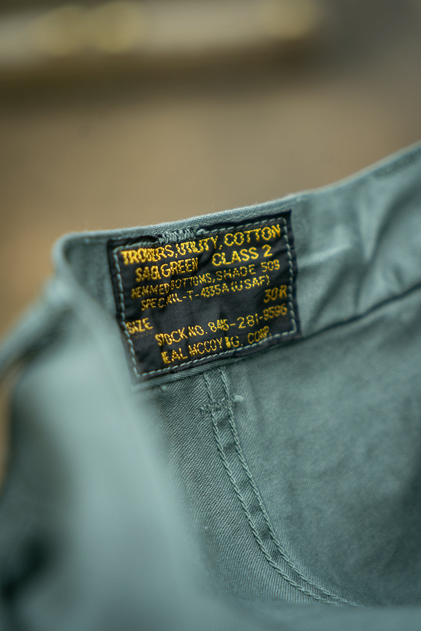 TROUSERS, UTILITY, COTTON / USAF SAGE GREEN Gallery Image
