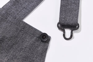 SALT AND PEPPER CHAMBRAY BIB OVERALL