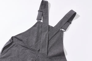 SALT AND PEPPER CHAMBRAY BIB OVERALL