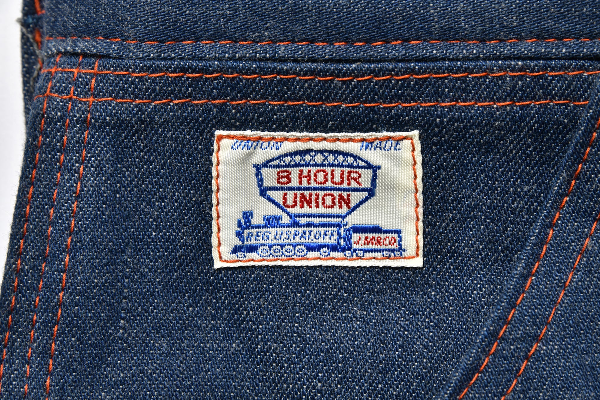 TRIPLE-STITCHED DENIM WORK TROUSERS