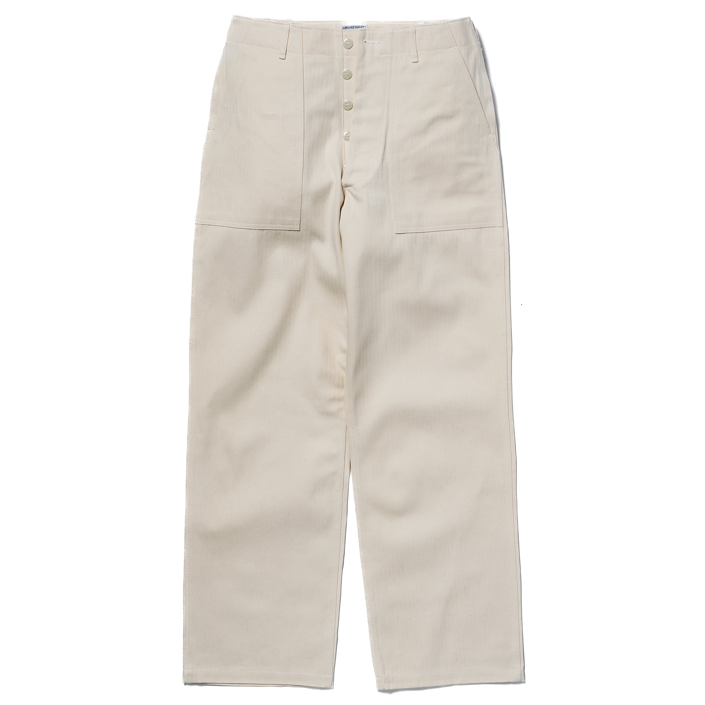 UTILITY TROUSERS / WHITE HBT – The Real McCoy's