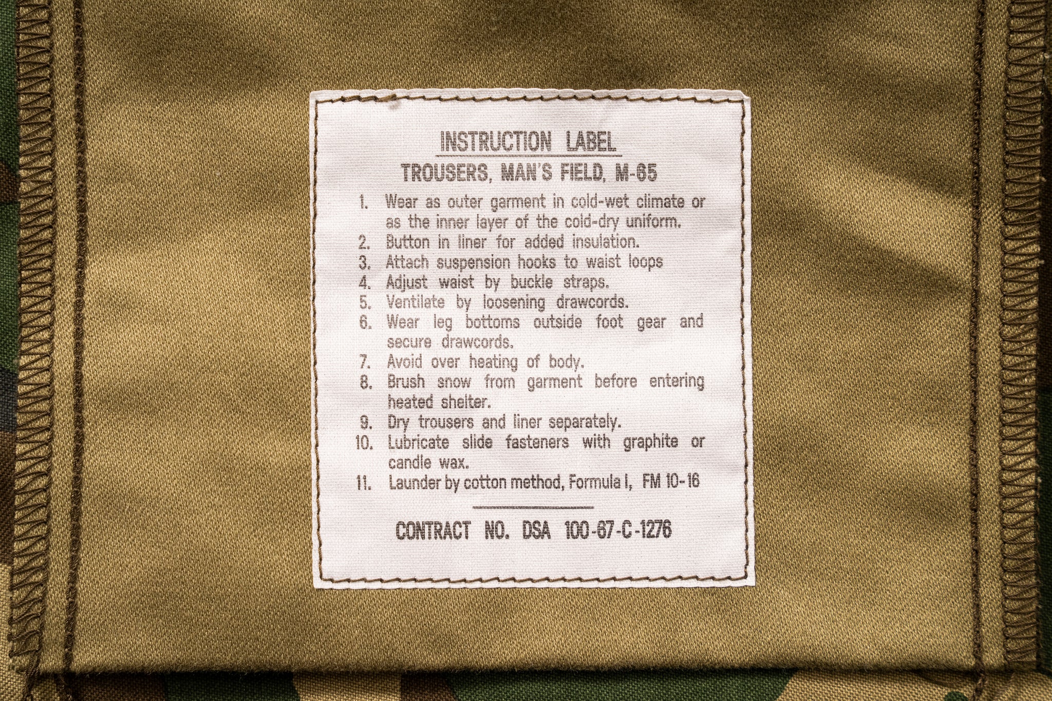 TROUSERS, MEN'S, FIELD, M-65 / WOODLAND PATTERN